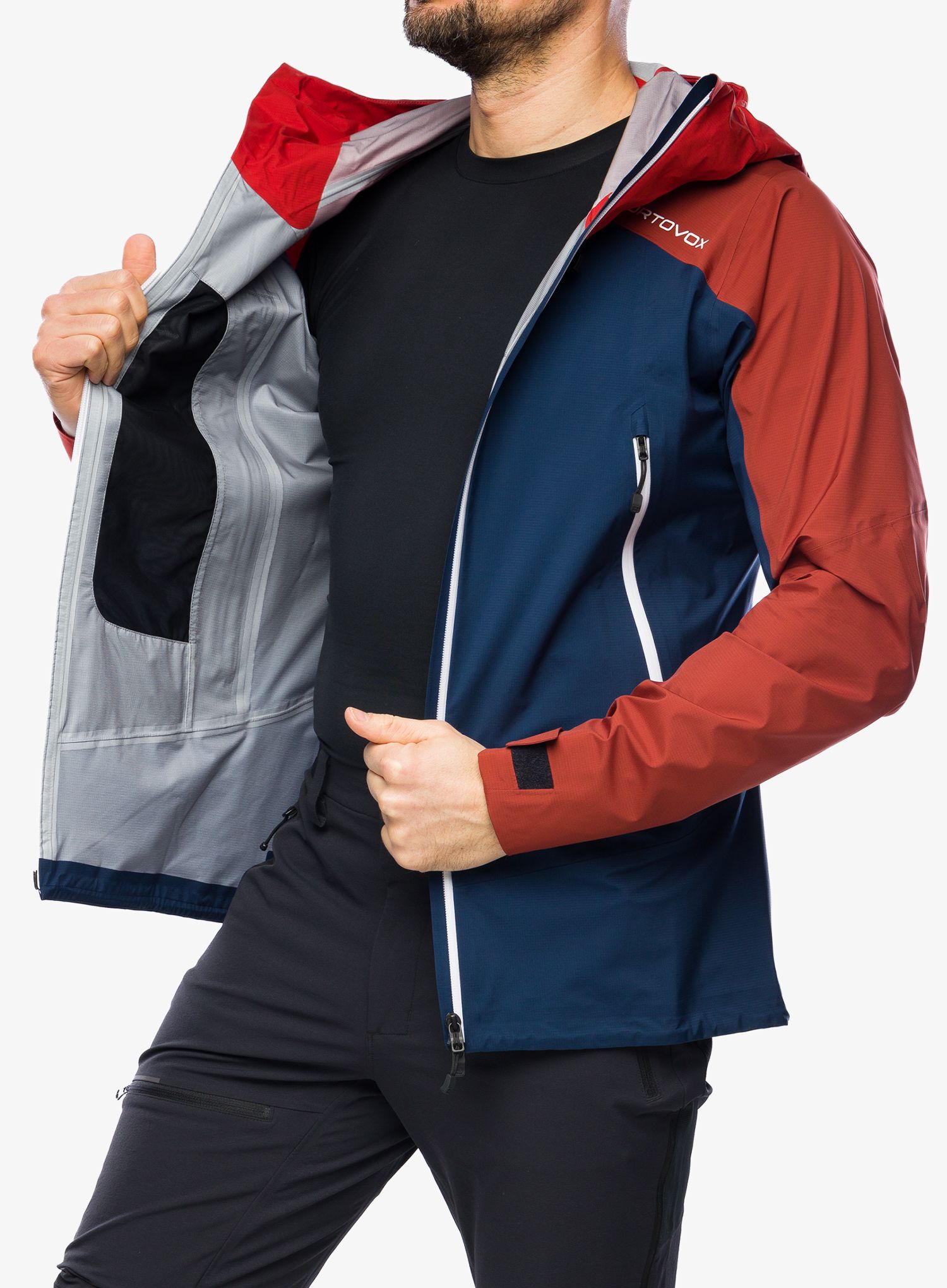 Bunda s membránou Ortovox Westalpen 3L Light Jacket - deep ocean
