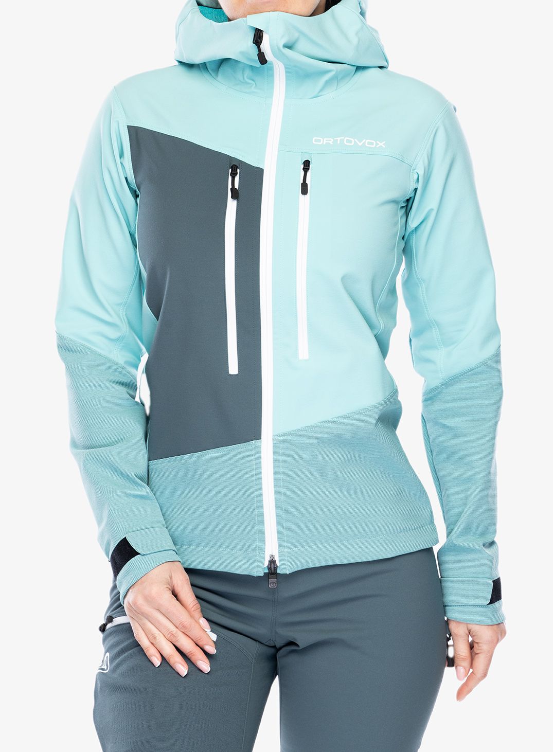 Dámská bunda Ortovox Westalpen Softshell Jacket - ice waterfall/ice