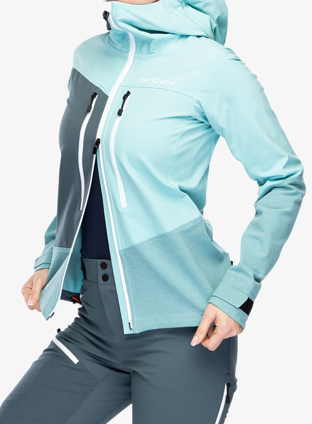 Dámská bunda Ortovox Westalpen Softshell Jacket - ice waterfall/ice
