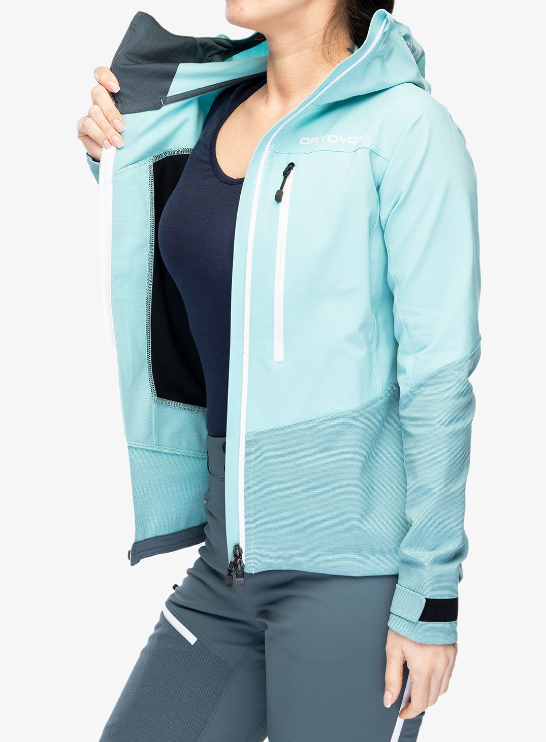 Dámská bunda Ortovox Westalpen Softshell Jacket - ice waterfall/ice