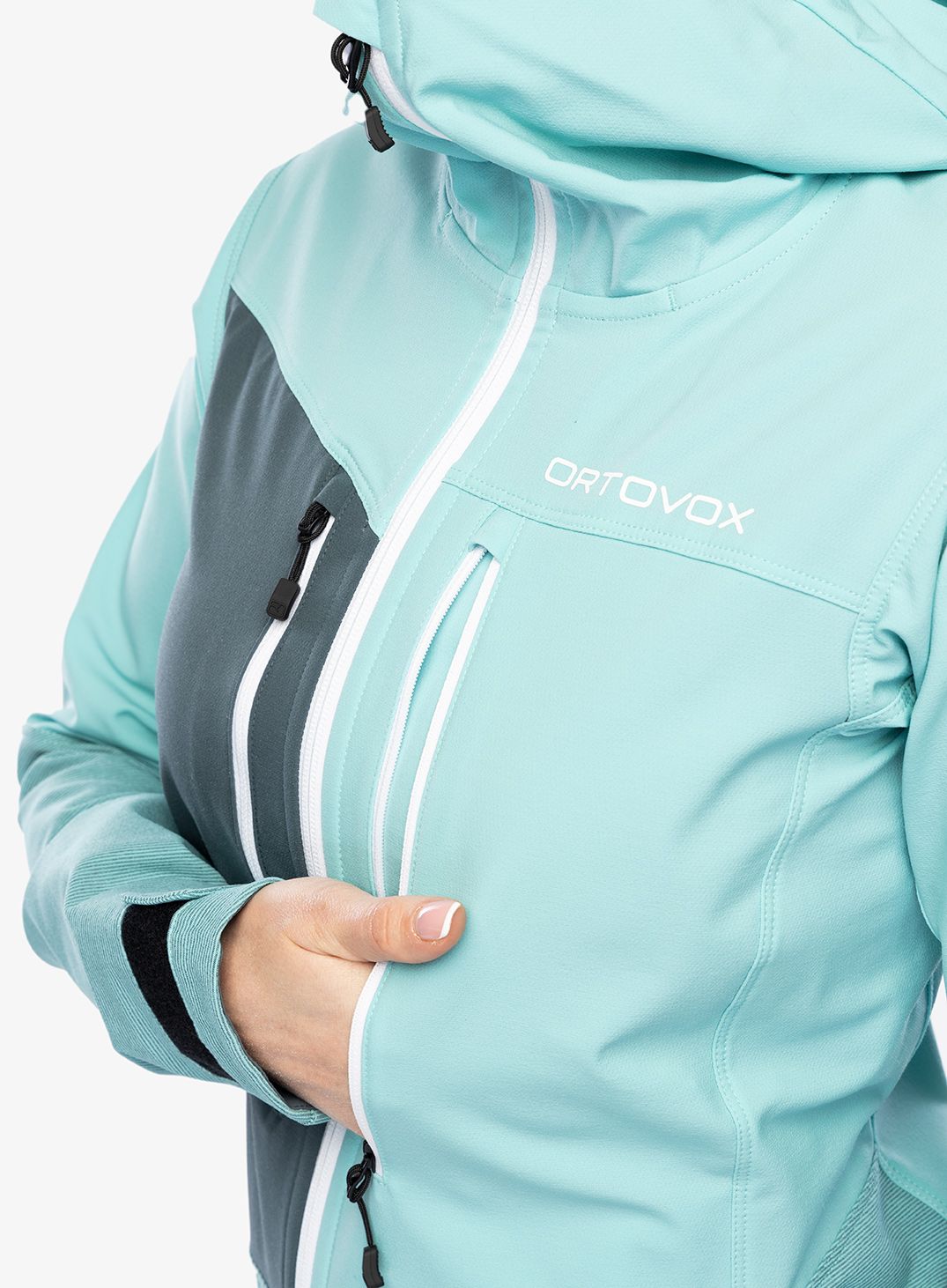 Dámská bunda Ortovox Westalpen Softshell Jacket - ice waterfall/ice