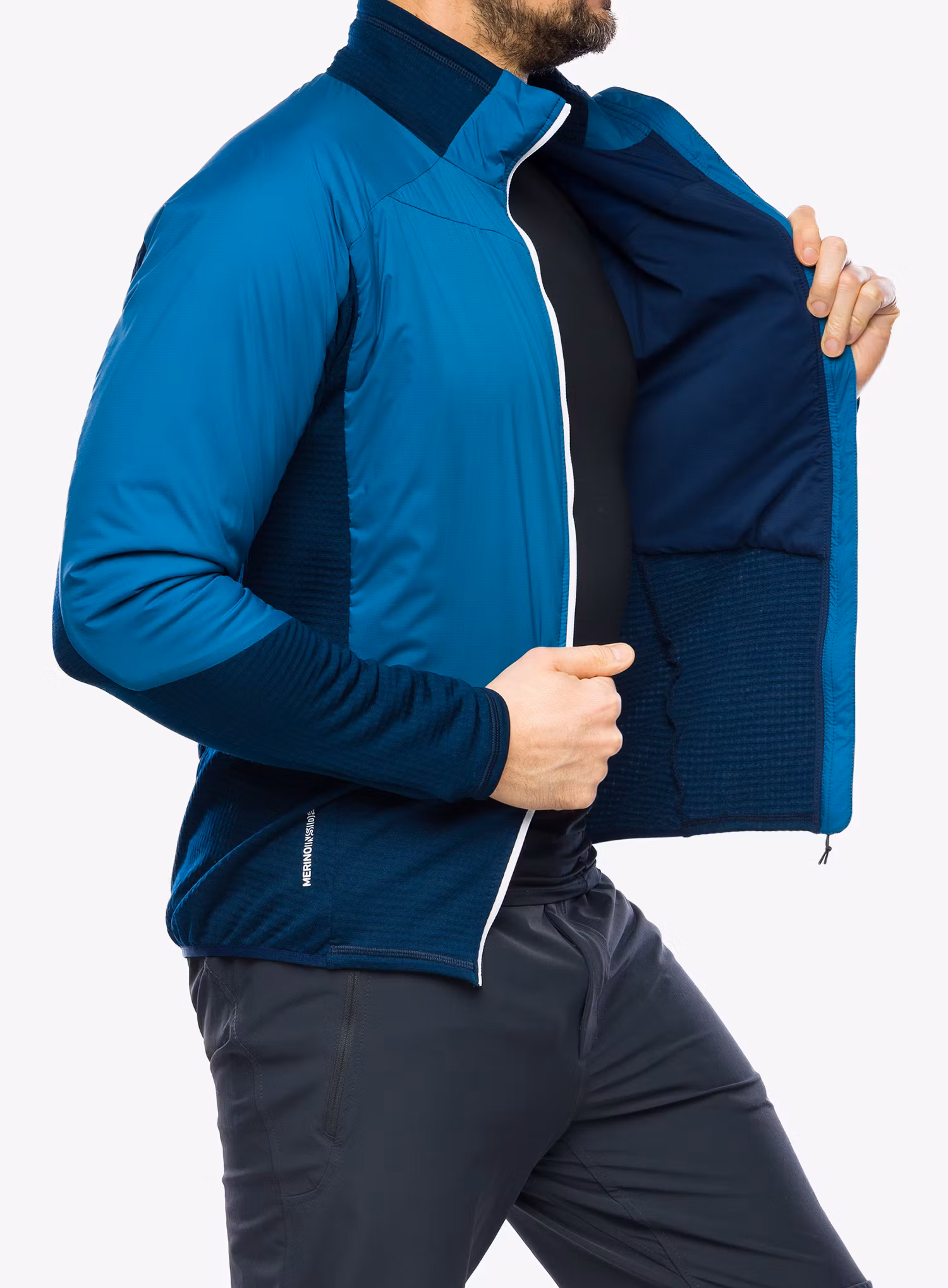 Bunda Ortovox Westalpen Swisswool Hybrid Jacket - mountain blue