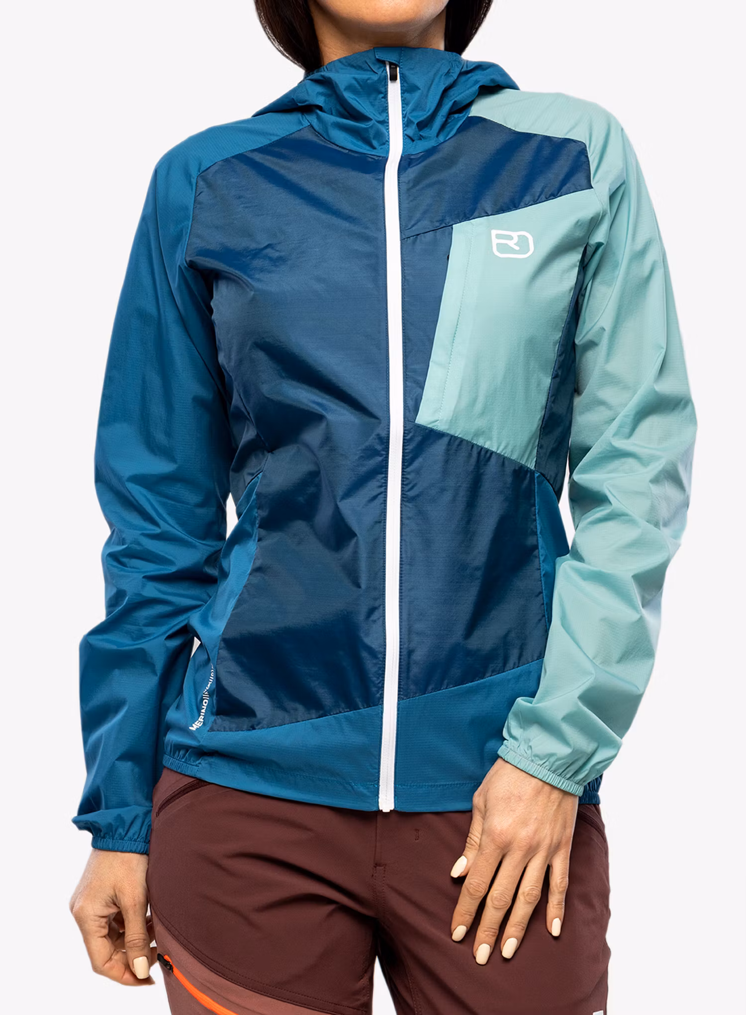 Větrovka dámská Ortovox Windbreaker Jacket - petrol blue