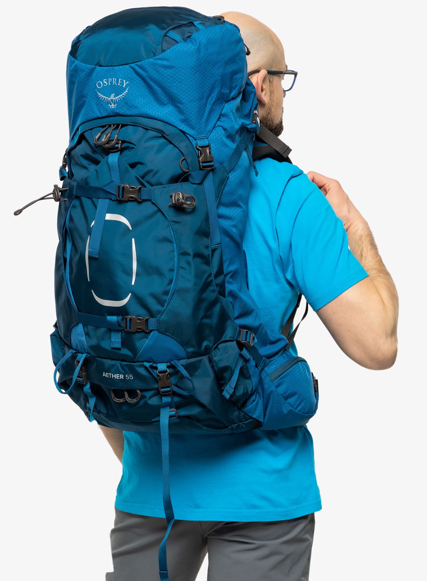 Trekový batoh Osprey Aether 55 - deep water blue