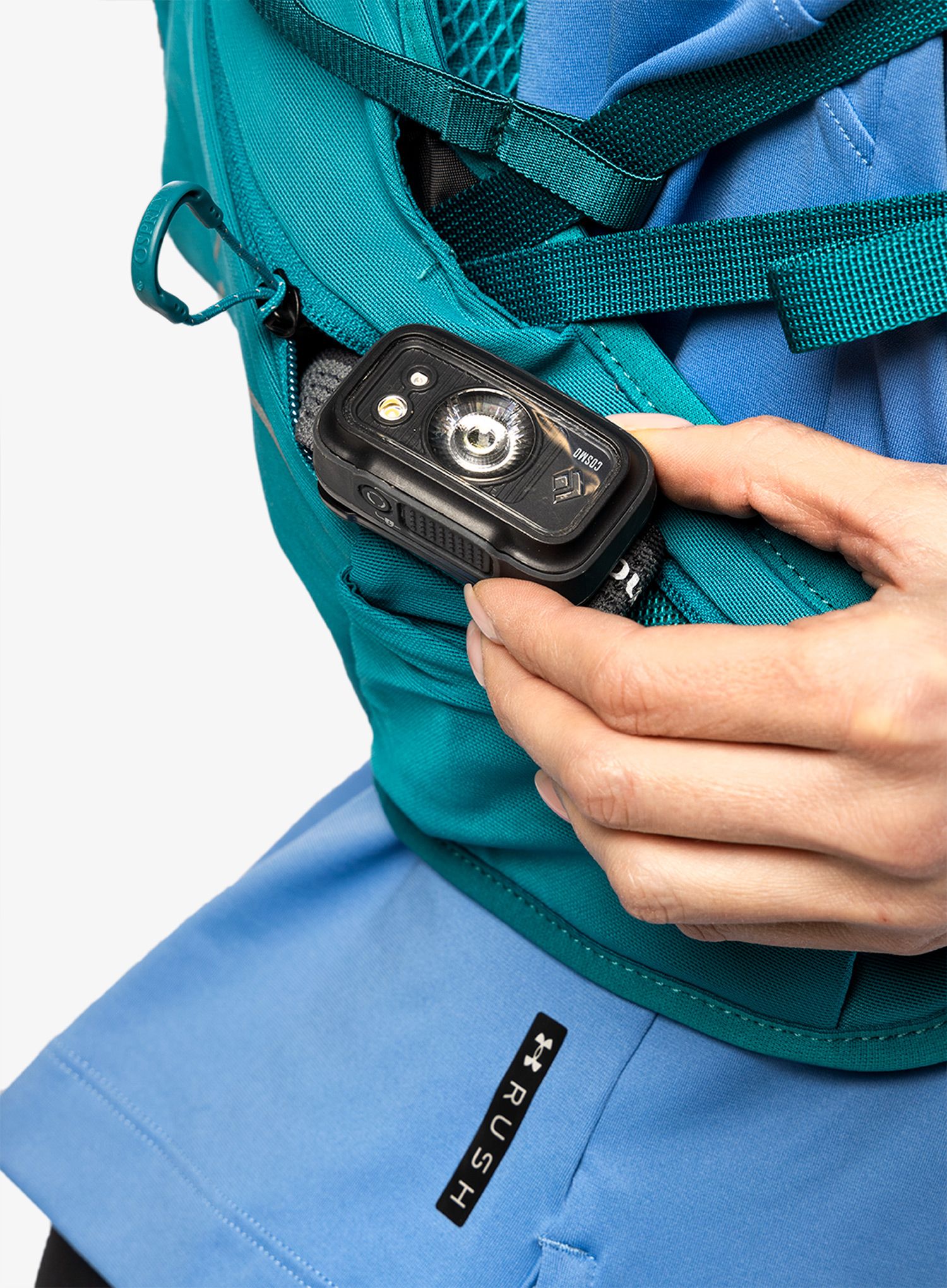 Dámský běžecký batoh Osprey Dyna 15 + Soft Flasks - green