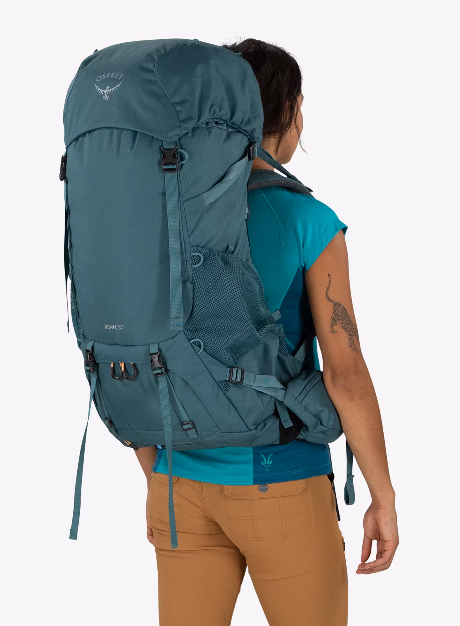 Dámský trekový batoh Osprey Renn 50 - cascade blue/melon orange