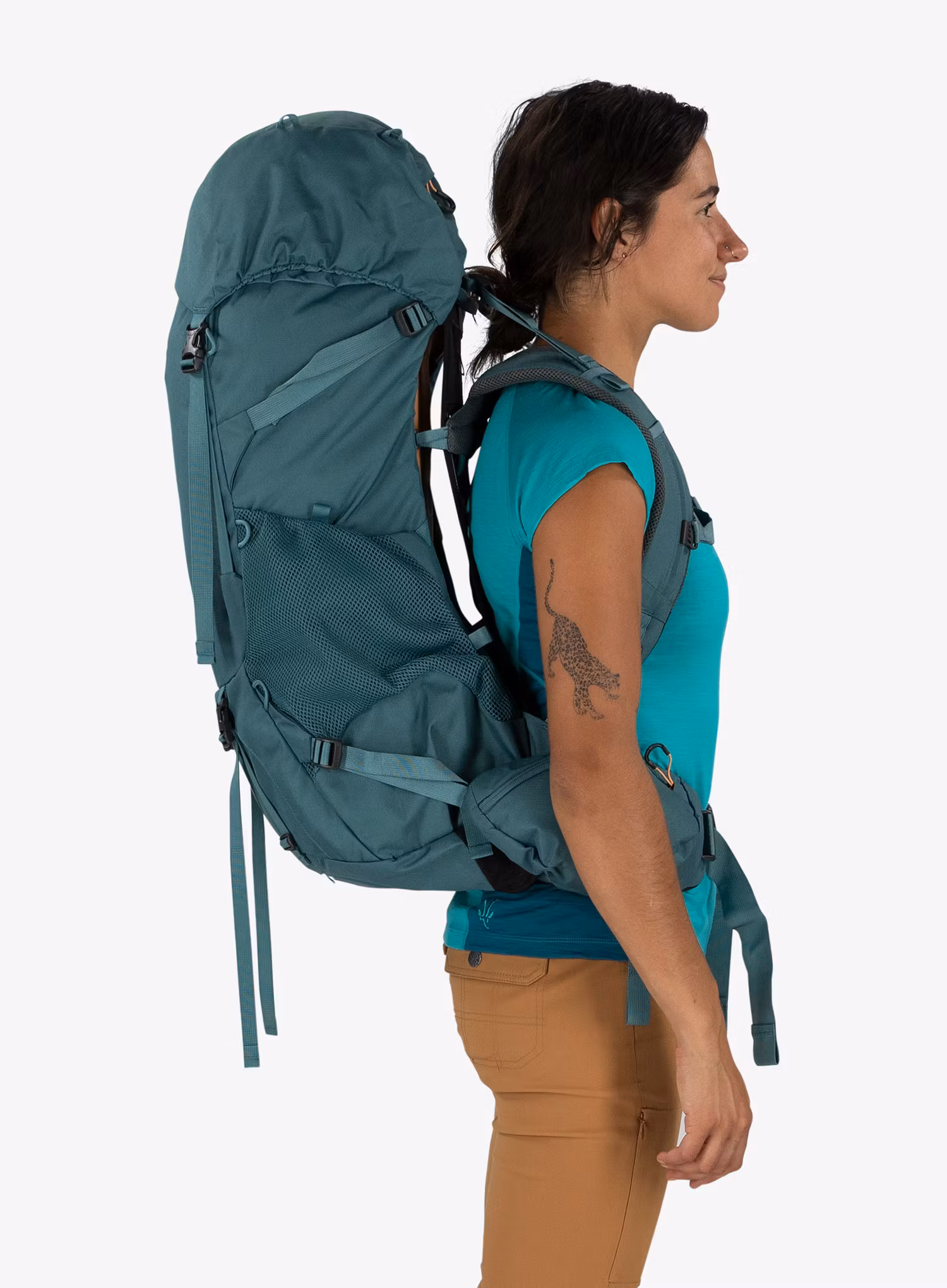 Dámský trekový batoh Osprey Renn 50 - cascade blue/melon orange