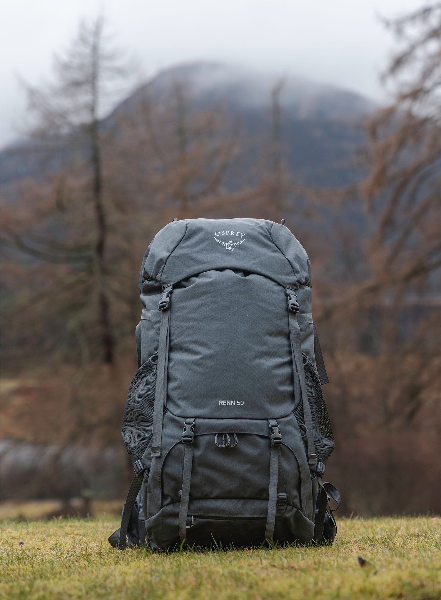 Dámský trekový batoh Osprey Renn 50 - dark charcoal/gray wolf