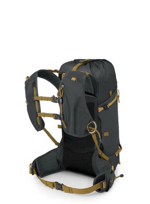 Turistický batoh Osprey Talon Velocity 20 - dark charcoal/tumblew yellow