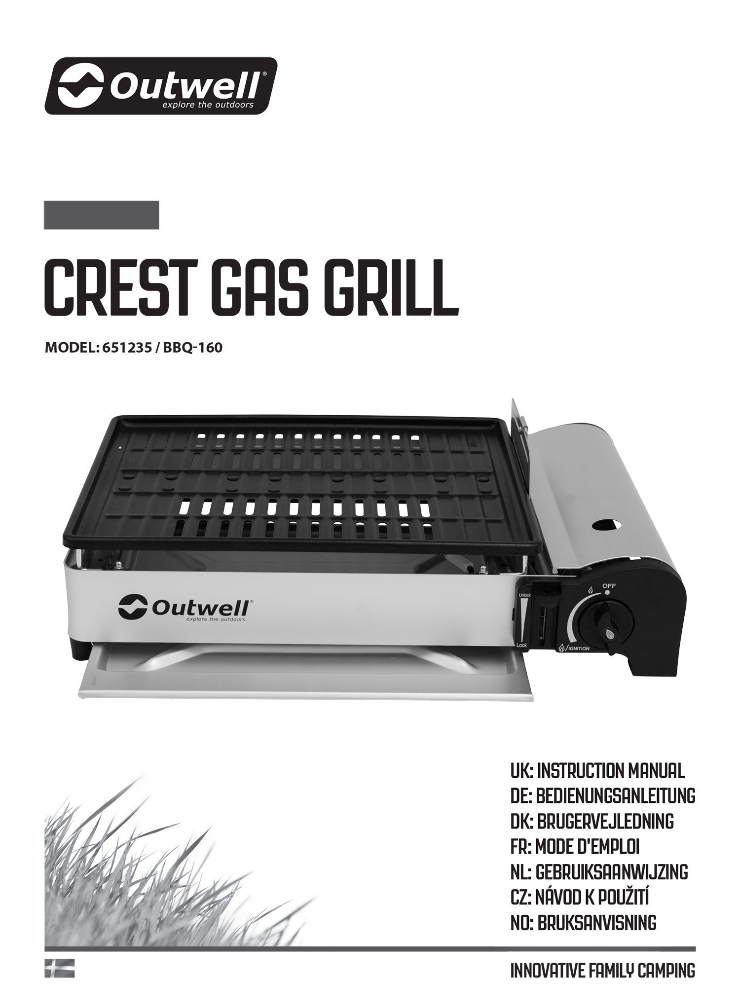 Přenosný gril Outwell Crest Gas Grill