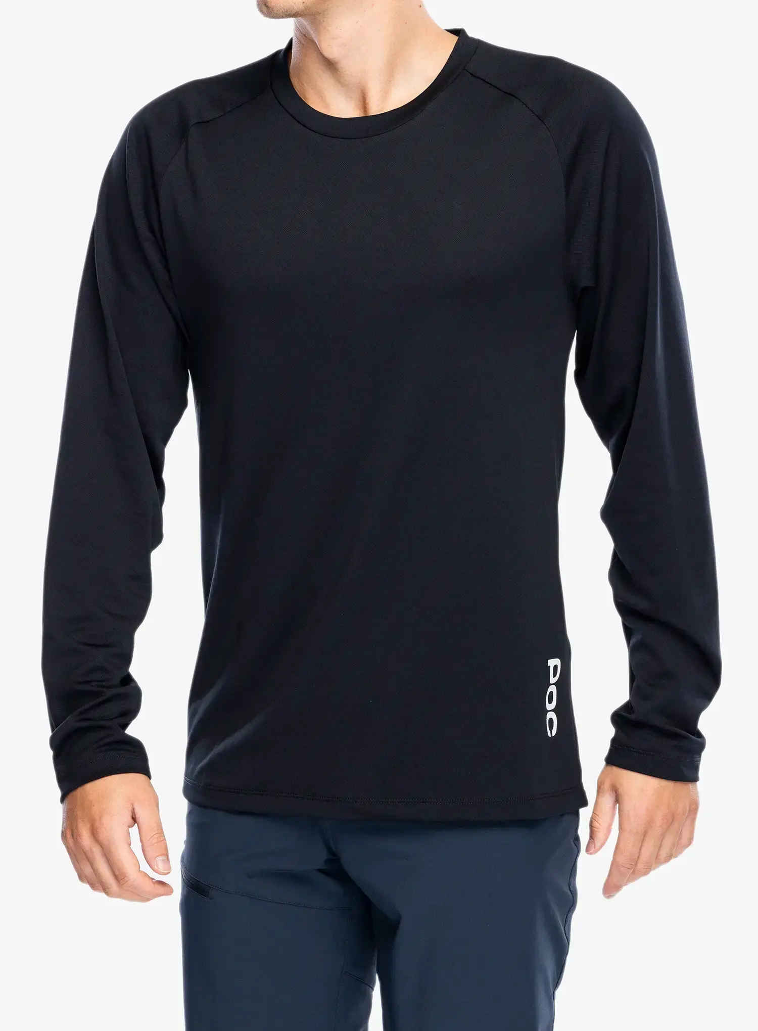 Cyklistická mikina POC Essential DH LS Jersey - carbon black