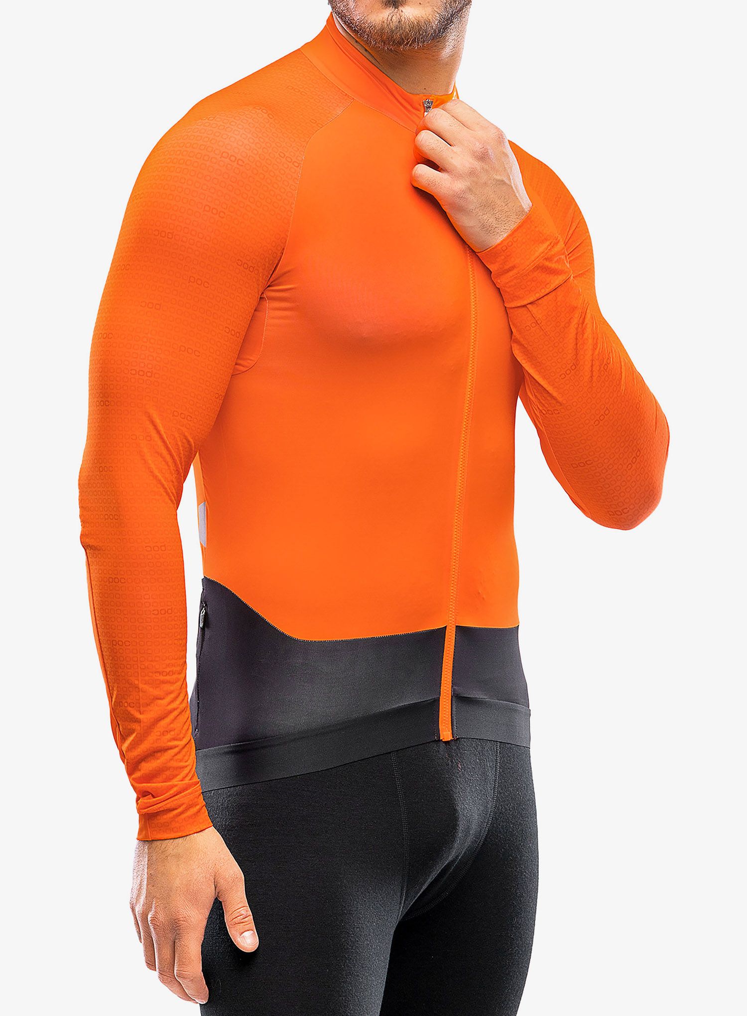 Cyklistická mikina POC M's Essential Road LS Jersey - zink orange
