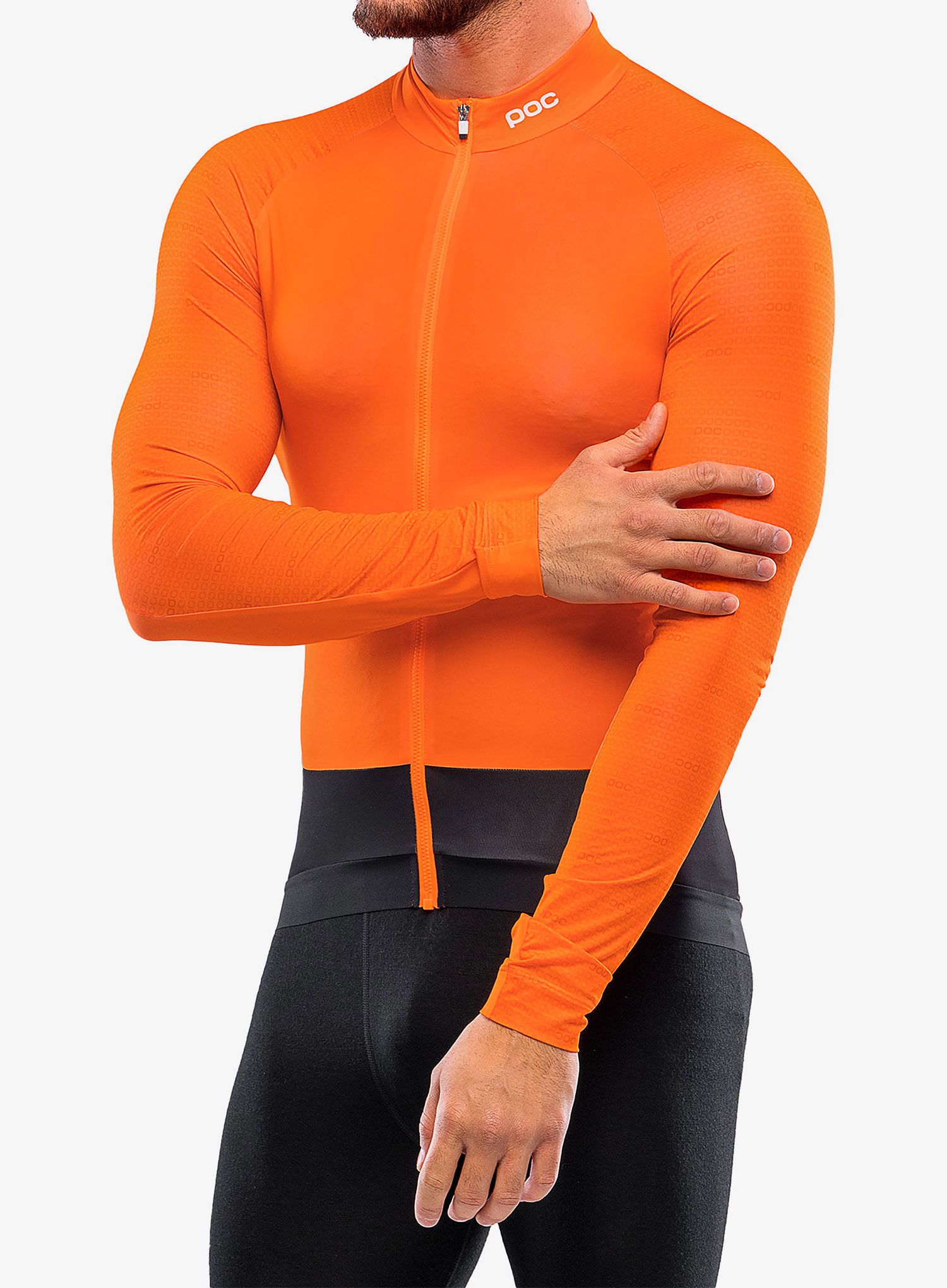 Cyklistická mikina POC M's Essential Road LS Jersey - zink orange