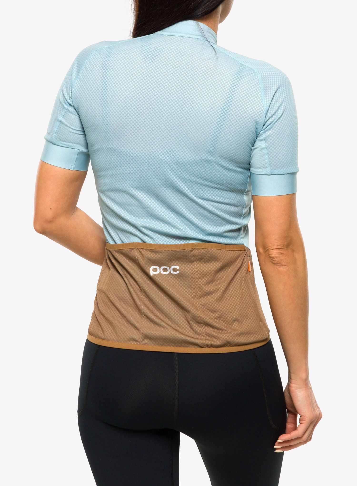 Cyklo triko dámské POC Essential Road Logo Jersey - mineral blue/brown