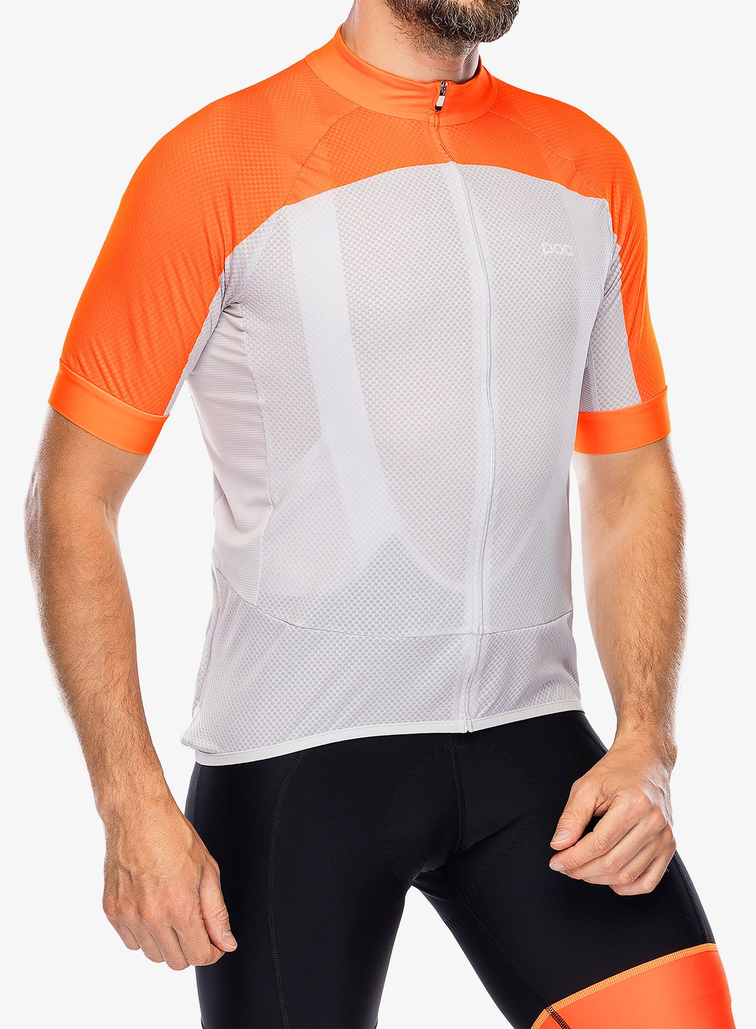 Cyklotriko POC Essential Road Logo Jersey - zink orange/granite grey