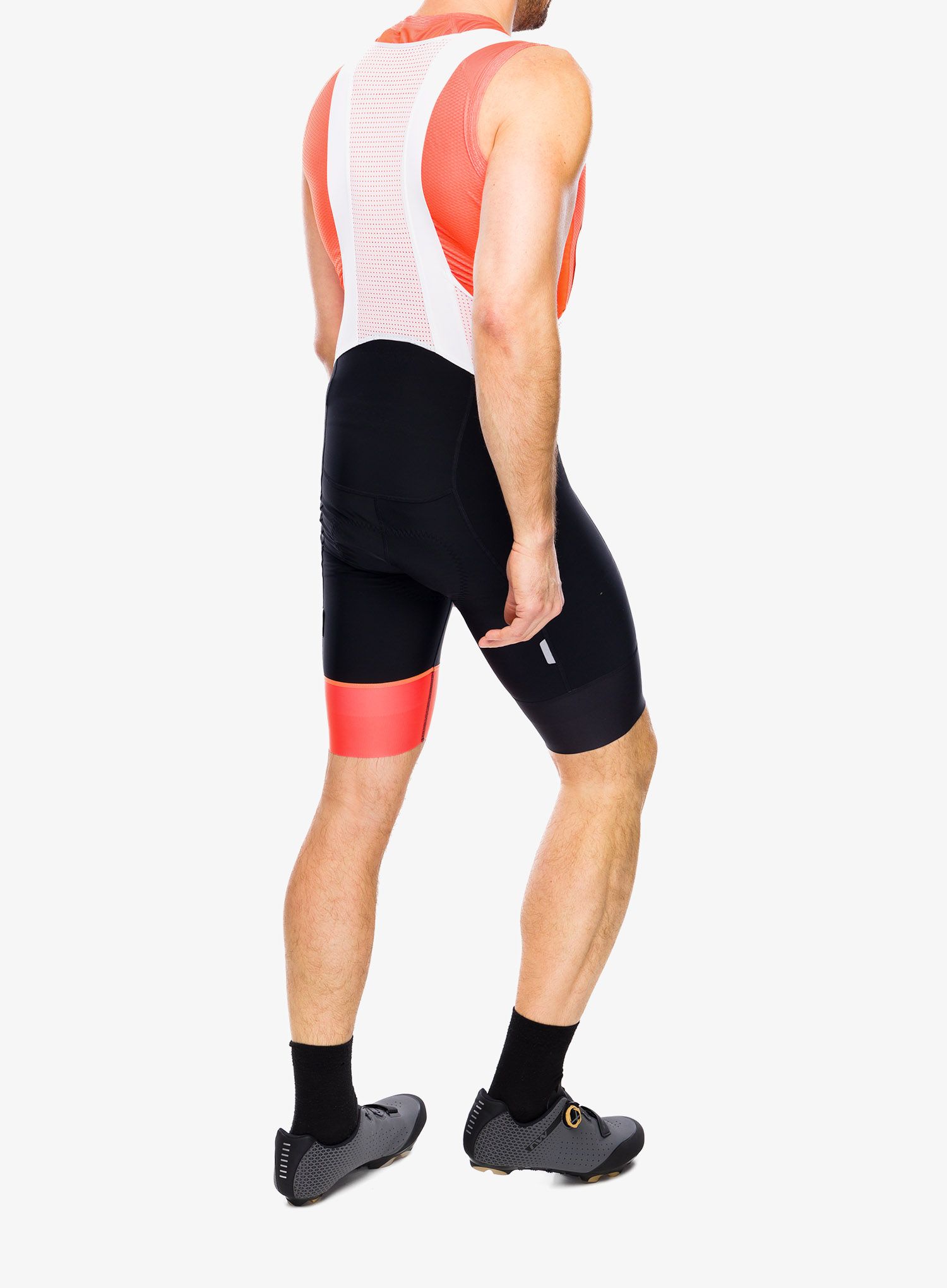 Cyklistické kraťasy POC Essential Road VPDs Bib Shorts - uranium black/hydrogen white