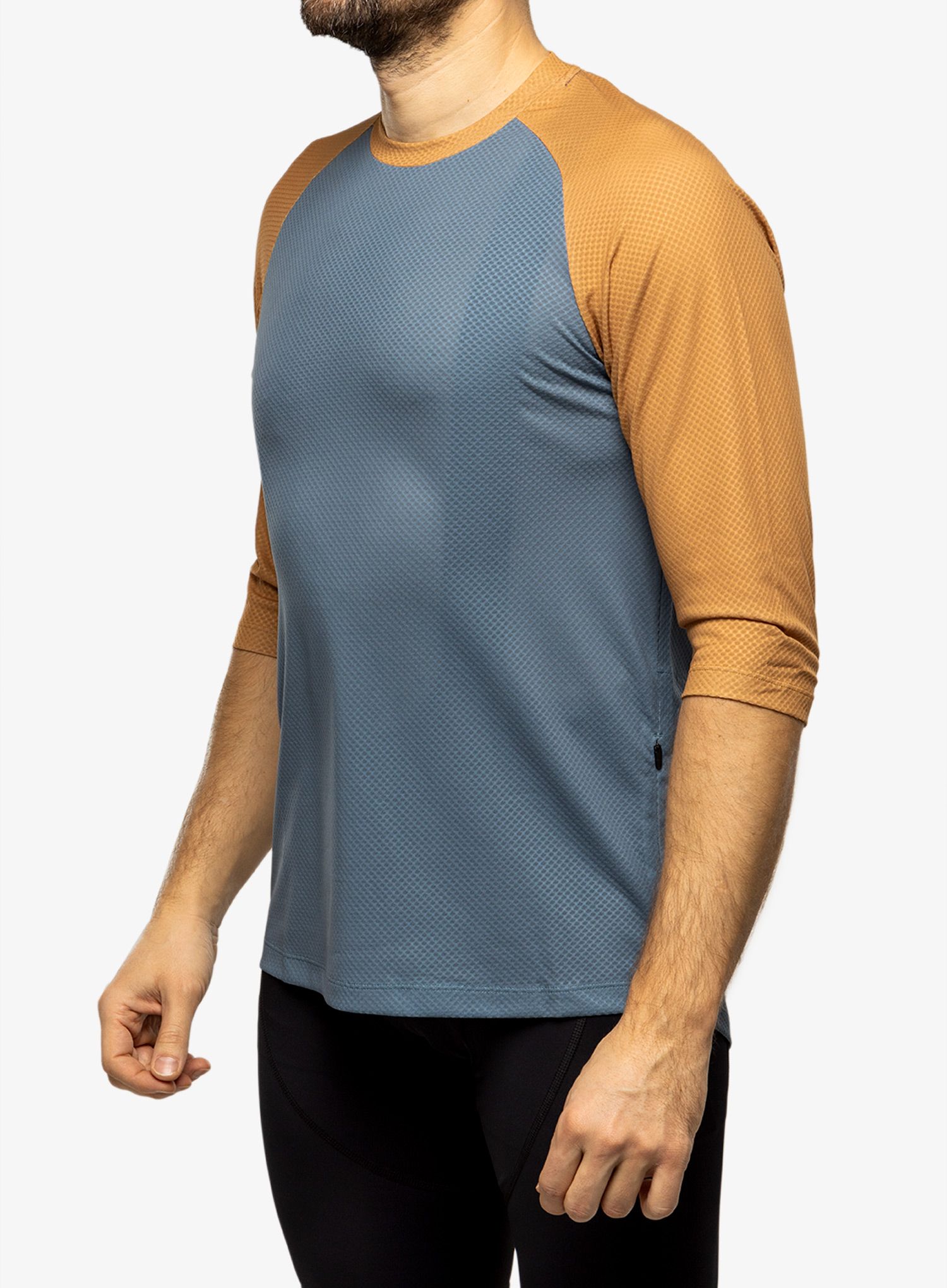 Cyklistické tričko POC MTB Pure 3/4 Jersey - calcite blue/argonite brown