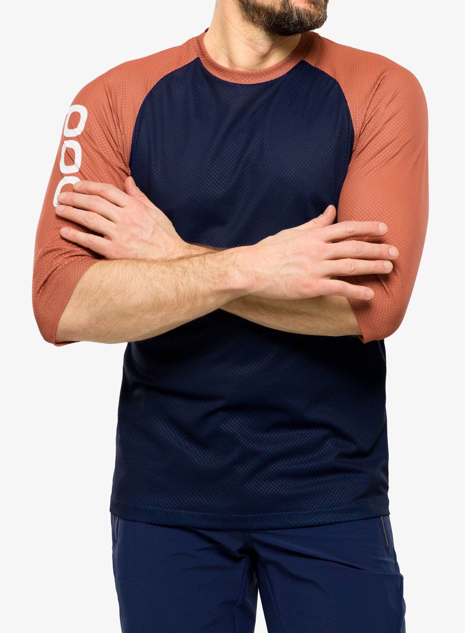 Cyklistické triko POC MTB Pure 3/4 Jersey - turmaline navy/himalayan salt