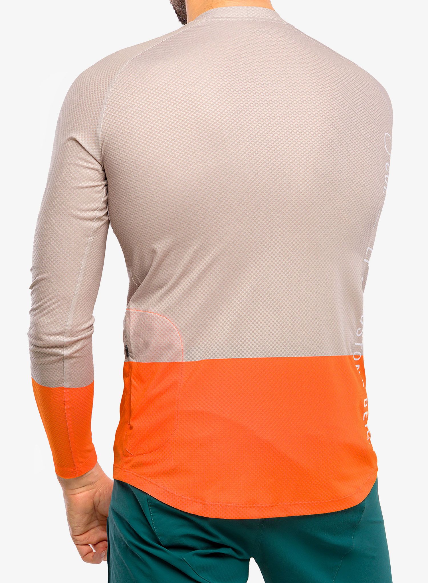 Mikina na kolo POC MTB Pure LS Jersey - light sandstone beige/zink orange