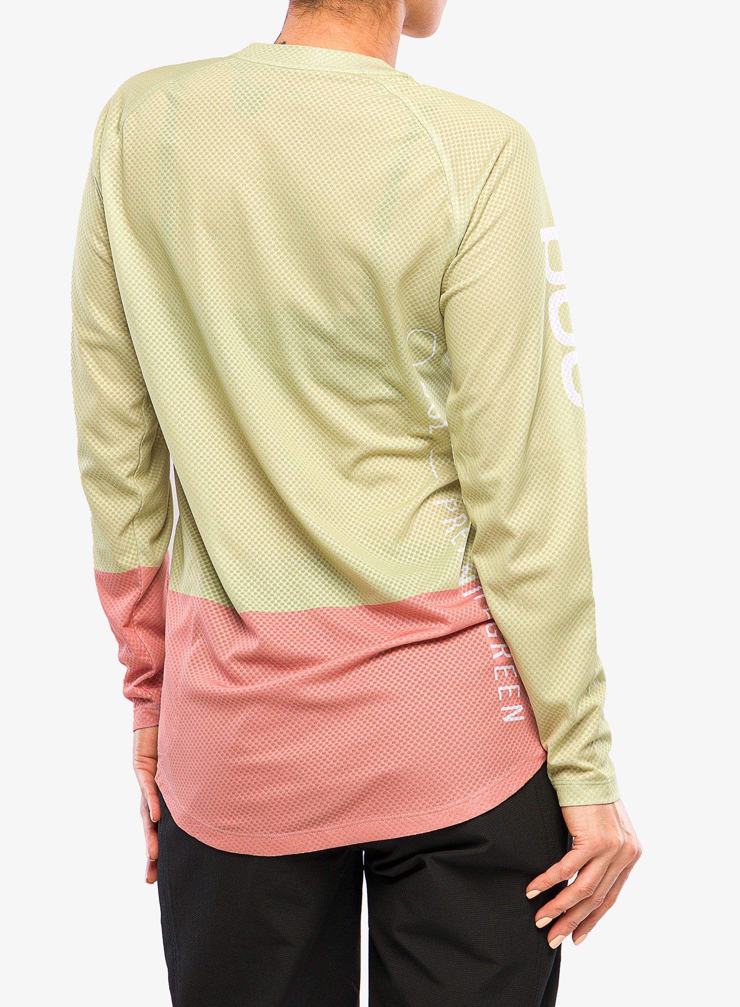 Dámská mikina na kolo POC MTB Pure LS Jersey - prehnite green/rock salt