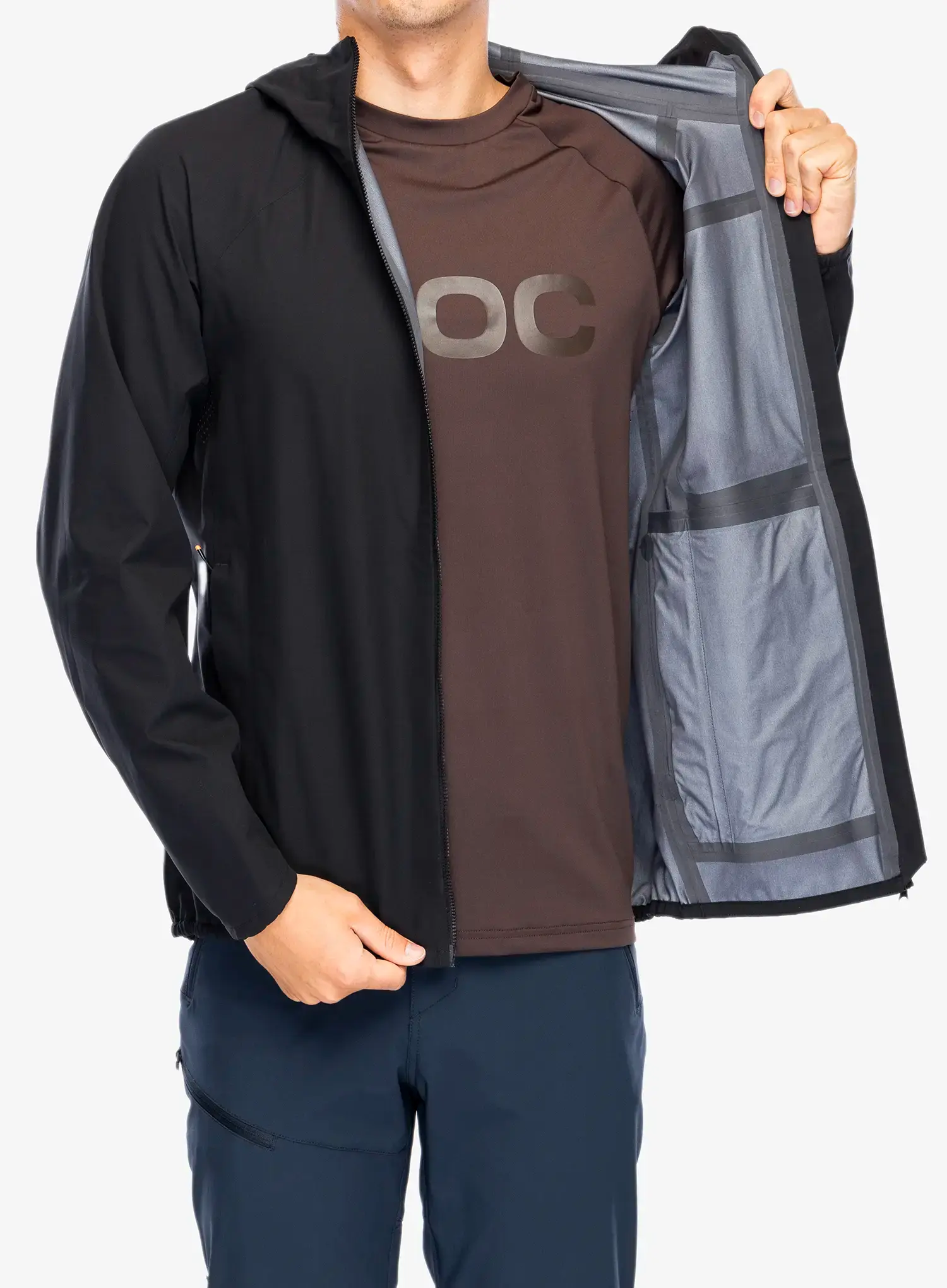 Bunda na kolo POC Motion Rain Jacket - uranium black