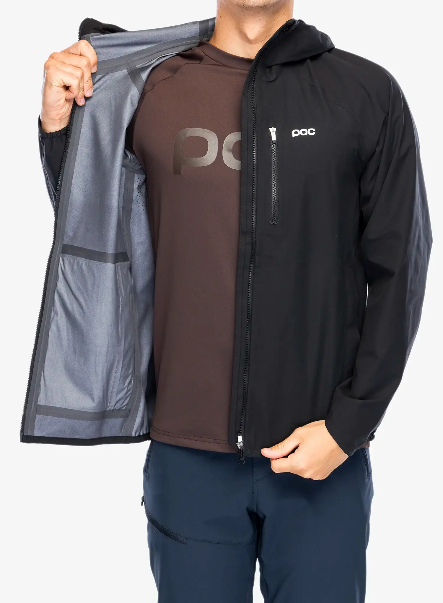 Bunda na kolo POC Motion Rain Jacket - uranium black
