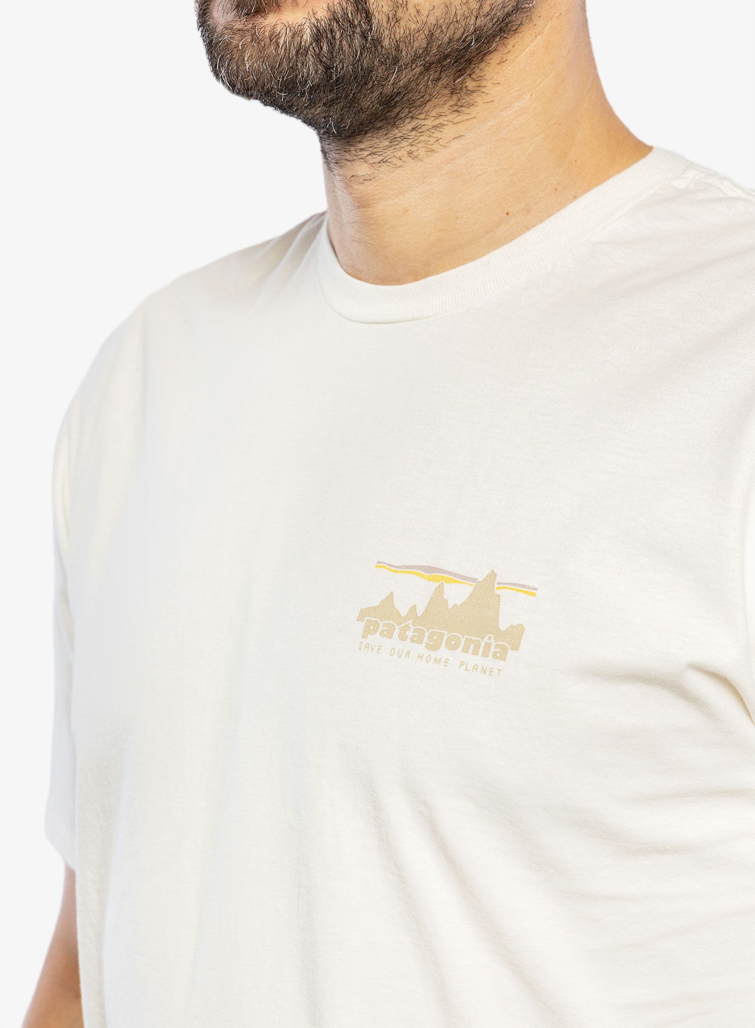 Bavlněné tričko Patagonia 73 Skyline Organic T-Shirt - b.white