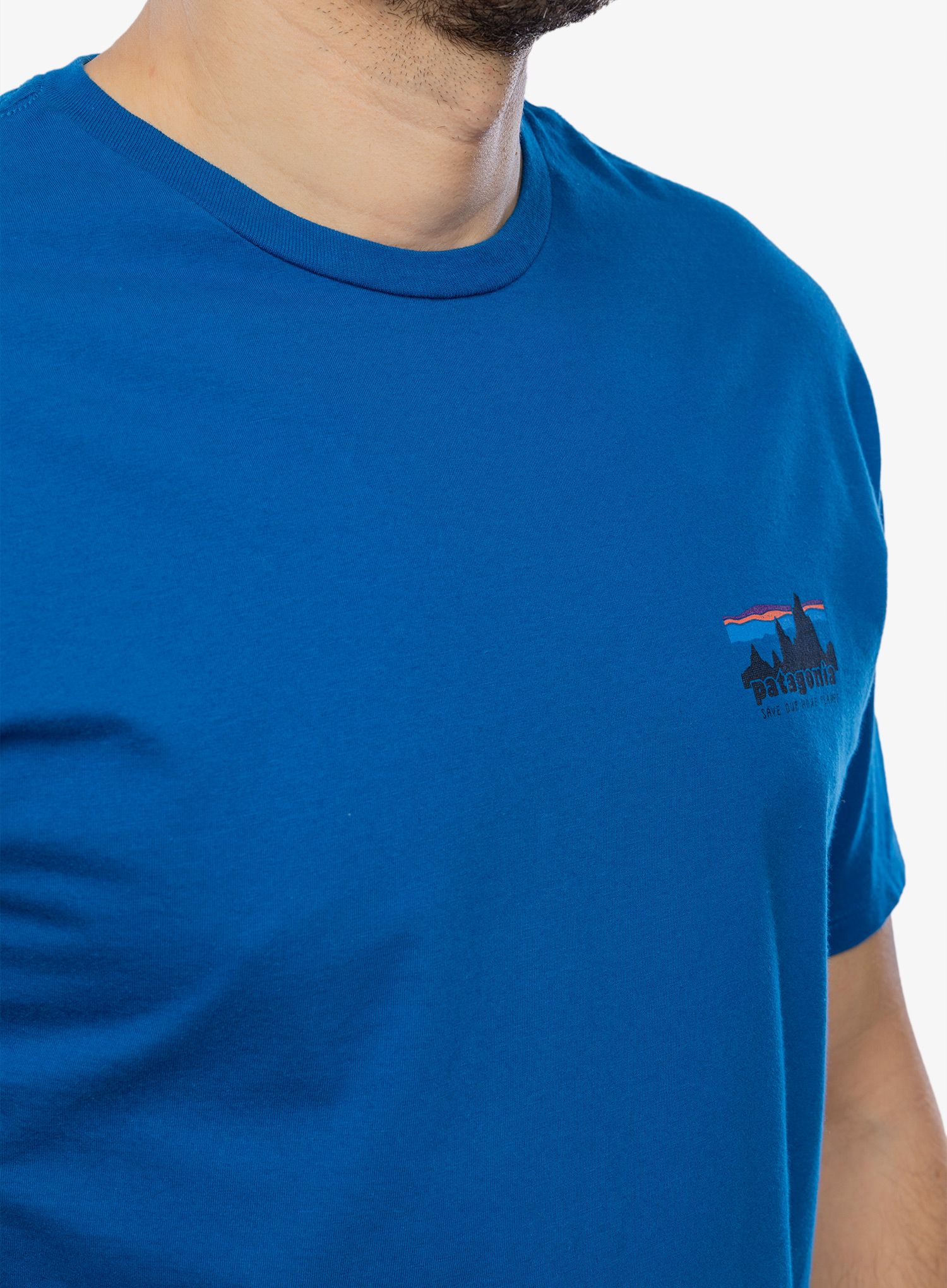 Bavlněné tričko Patagonia 73 Skyline Organic T-Shirt - endless blue