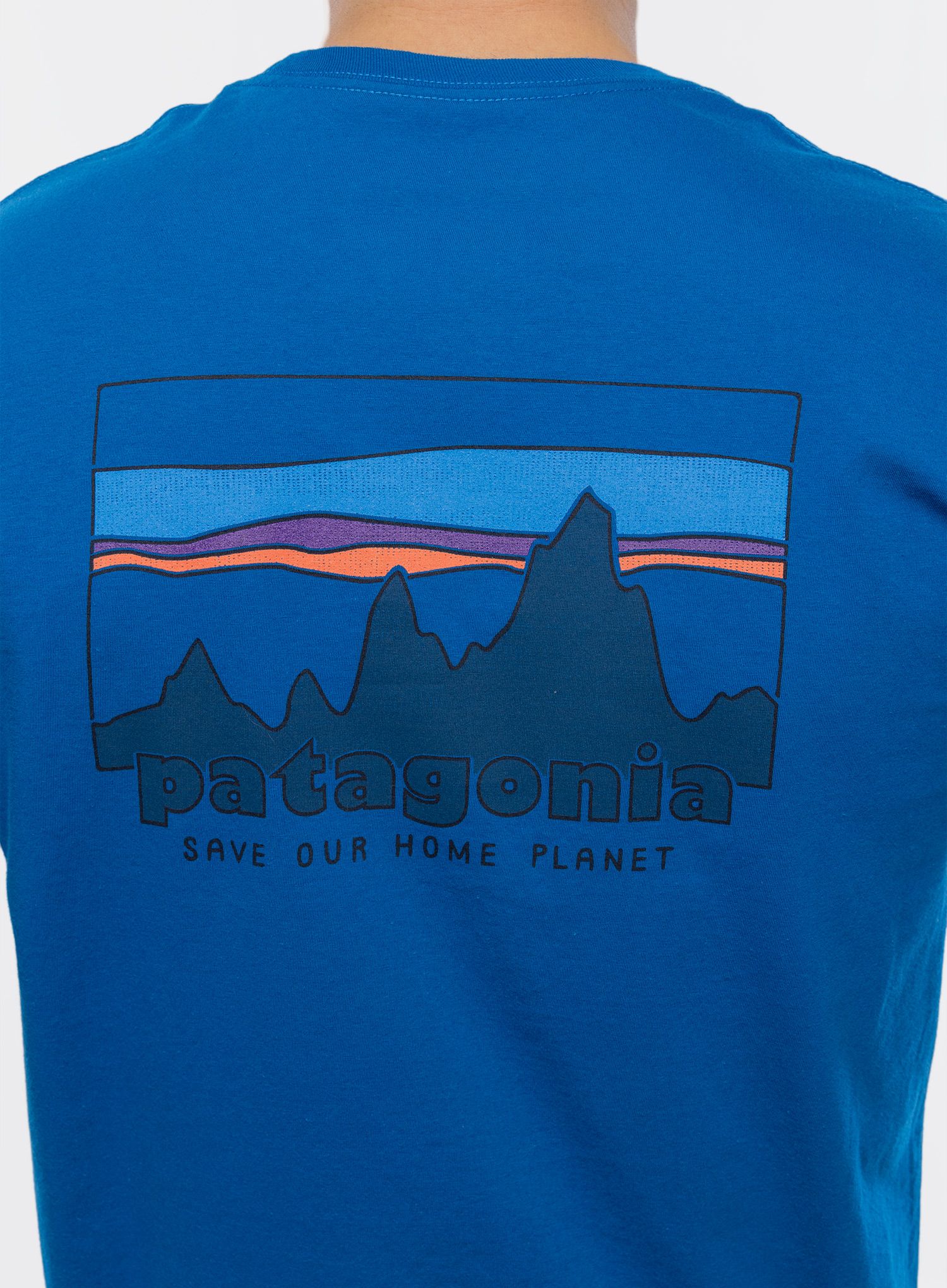 Bavlněné tričko Patagonia 73 Skyline Organic T-Shirt - endless blue