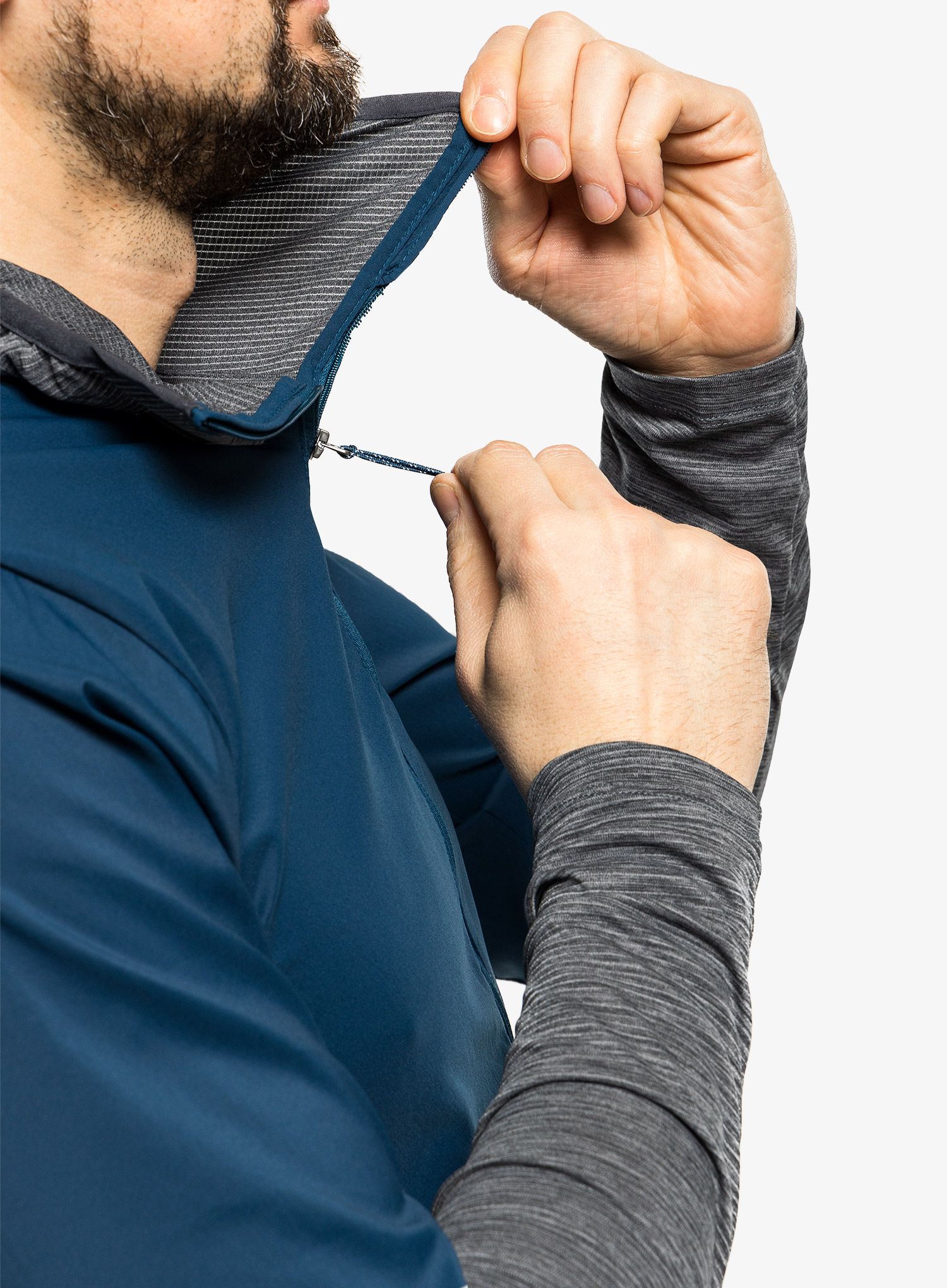 Bunda na běhání Patagonia Airshed Pro Pullover - lago blue