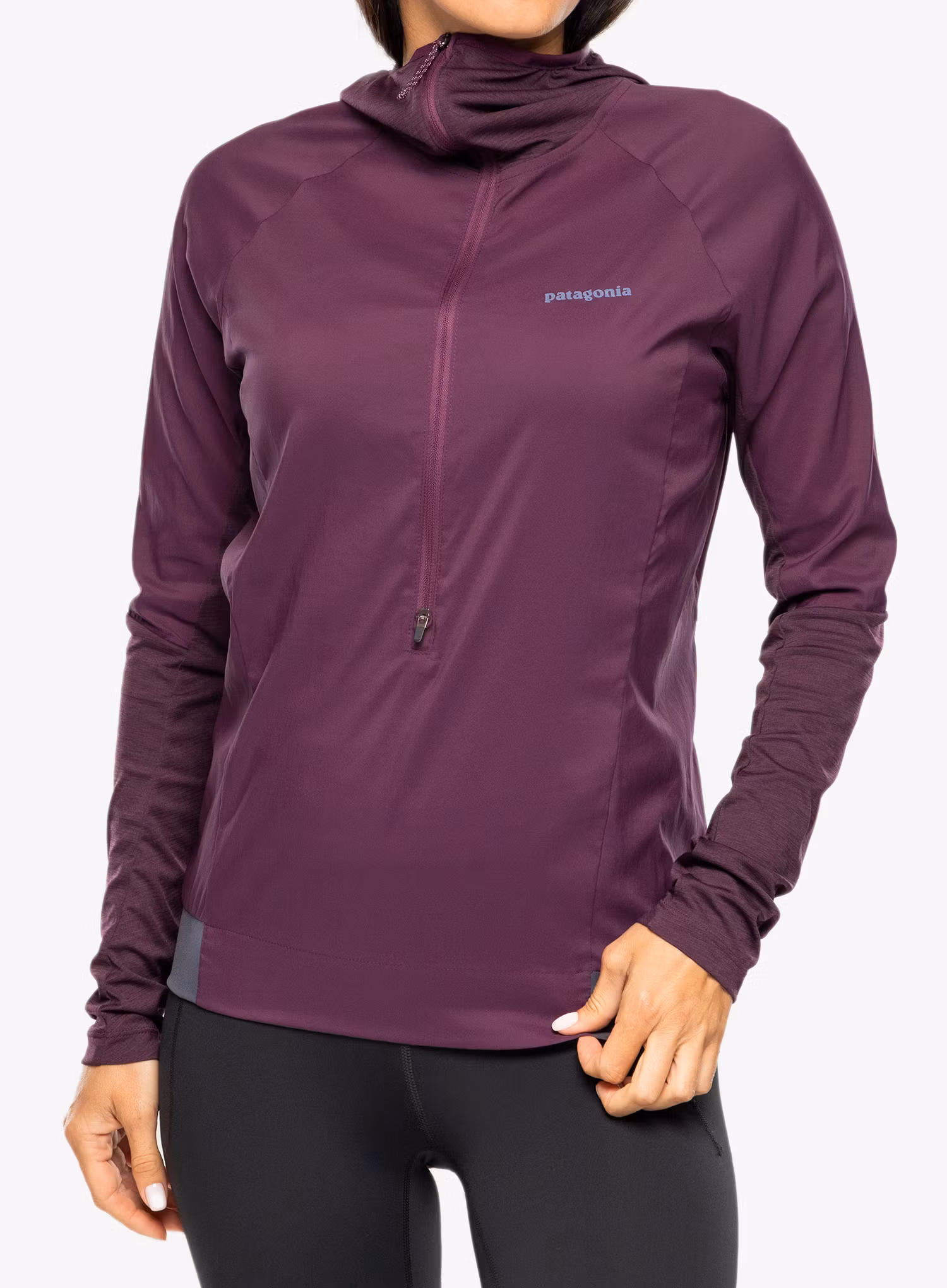 Bunda na běhání dámská Patagonia Airshed Pro Pullover - night plum