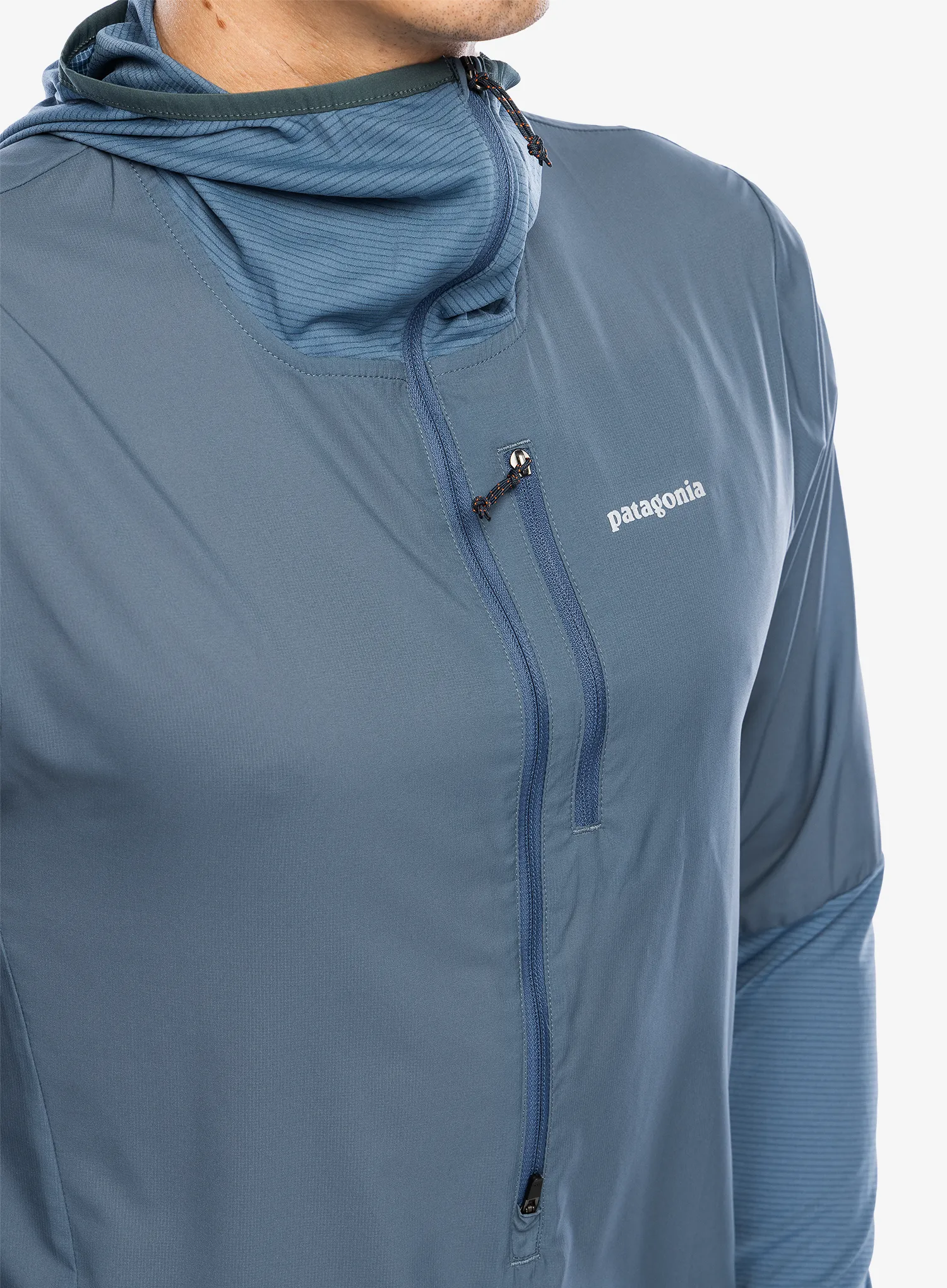 Bunda na běhání Patagonia Airshed Pro Pullover - utility blue