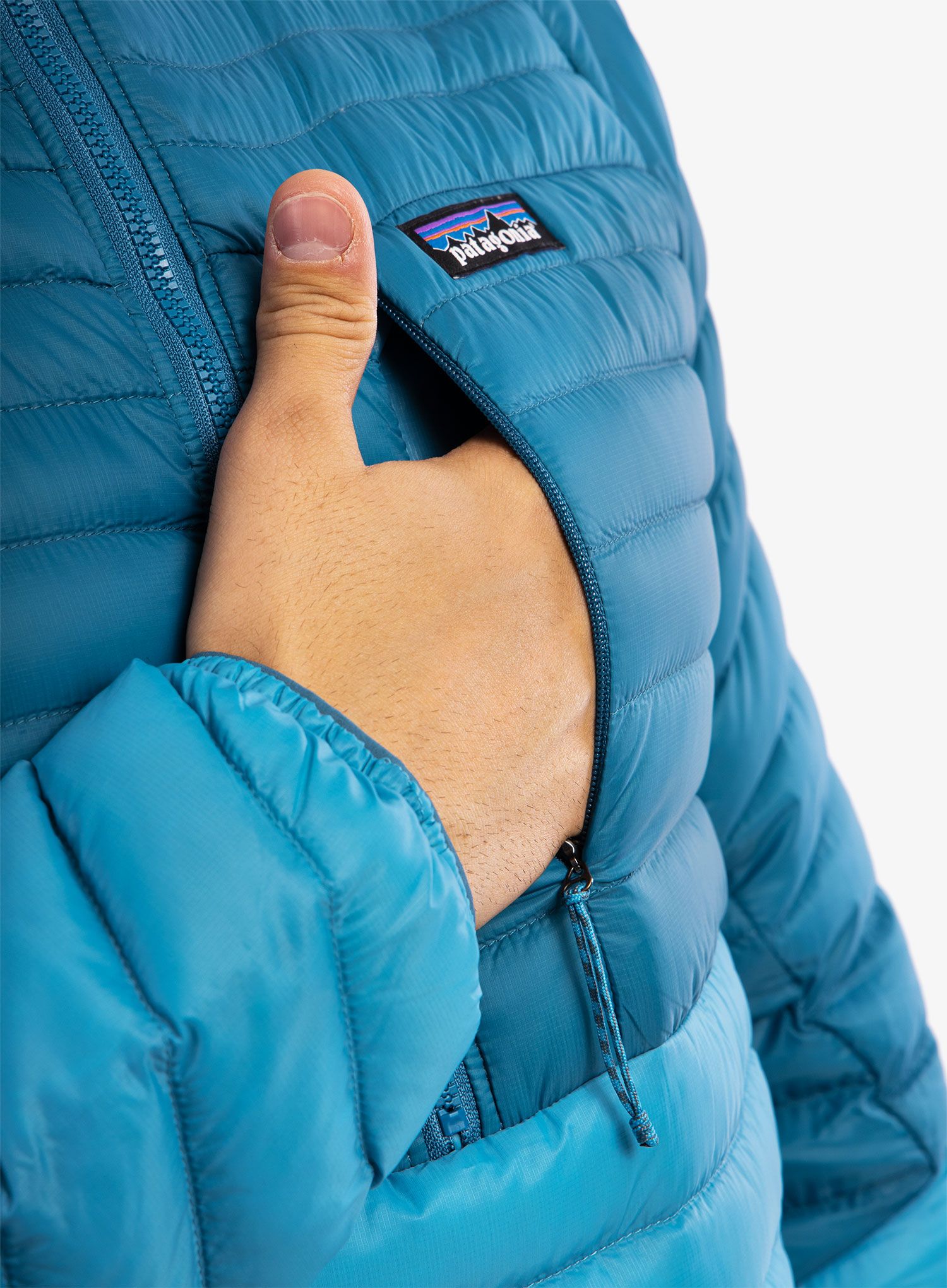Péřová bunda Patagonia AlpLight Down Pullover - anacapa blue