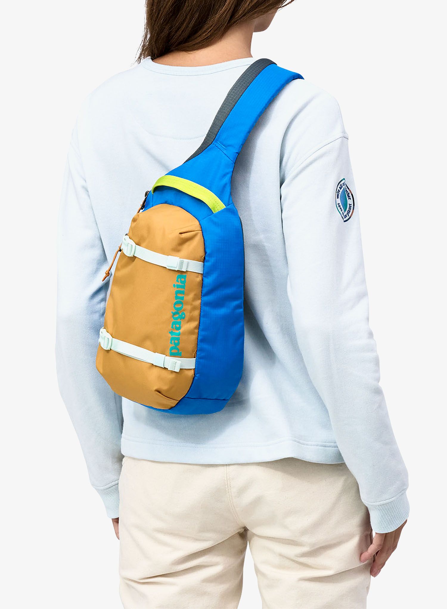 Městský batoh Patagonia Atom Sling 8L - patchwork/vessel blue