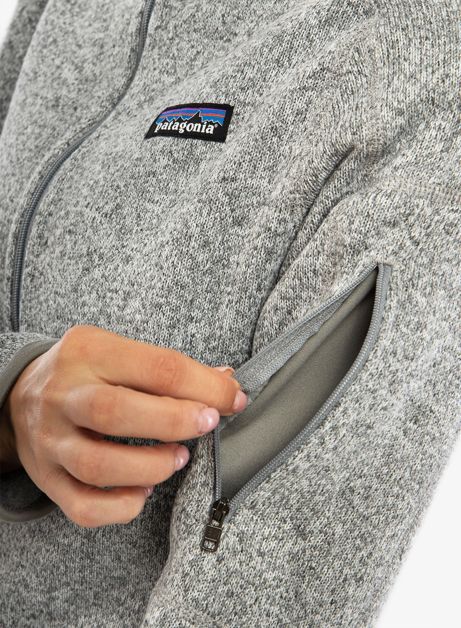 Dámská fleecová bunda Patagonia Better Sweater Hoody - birch white