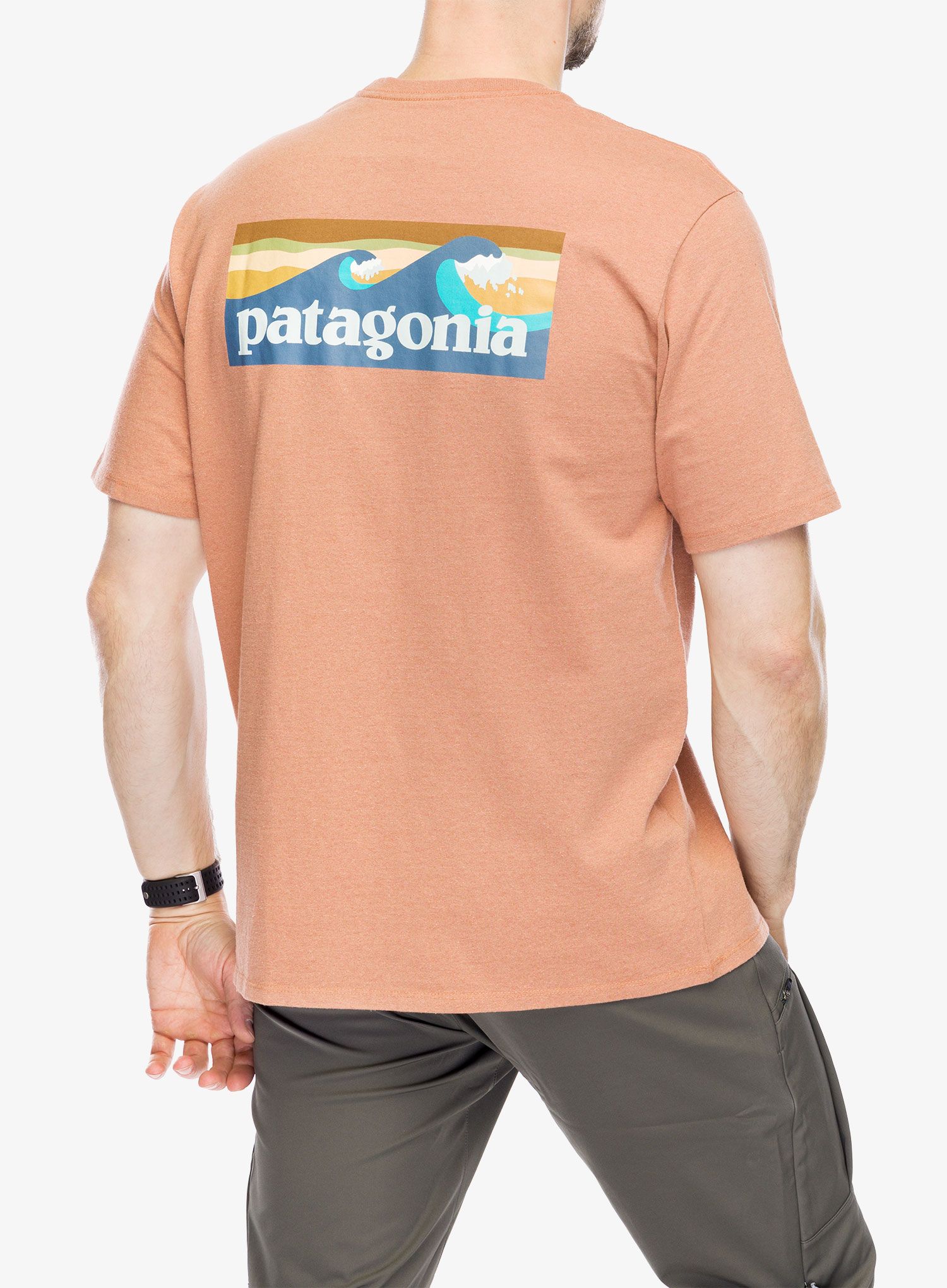 Tričko s potiskem Patagonia Boardshort Logo Pocket Responsibili-Tee - sienna clay