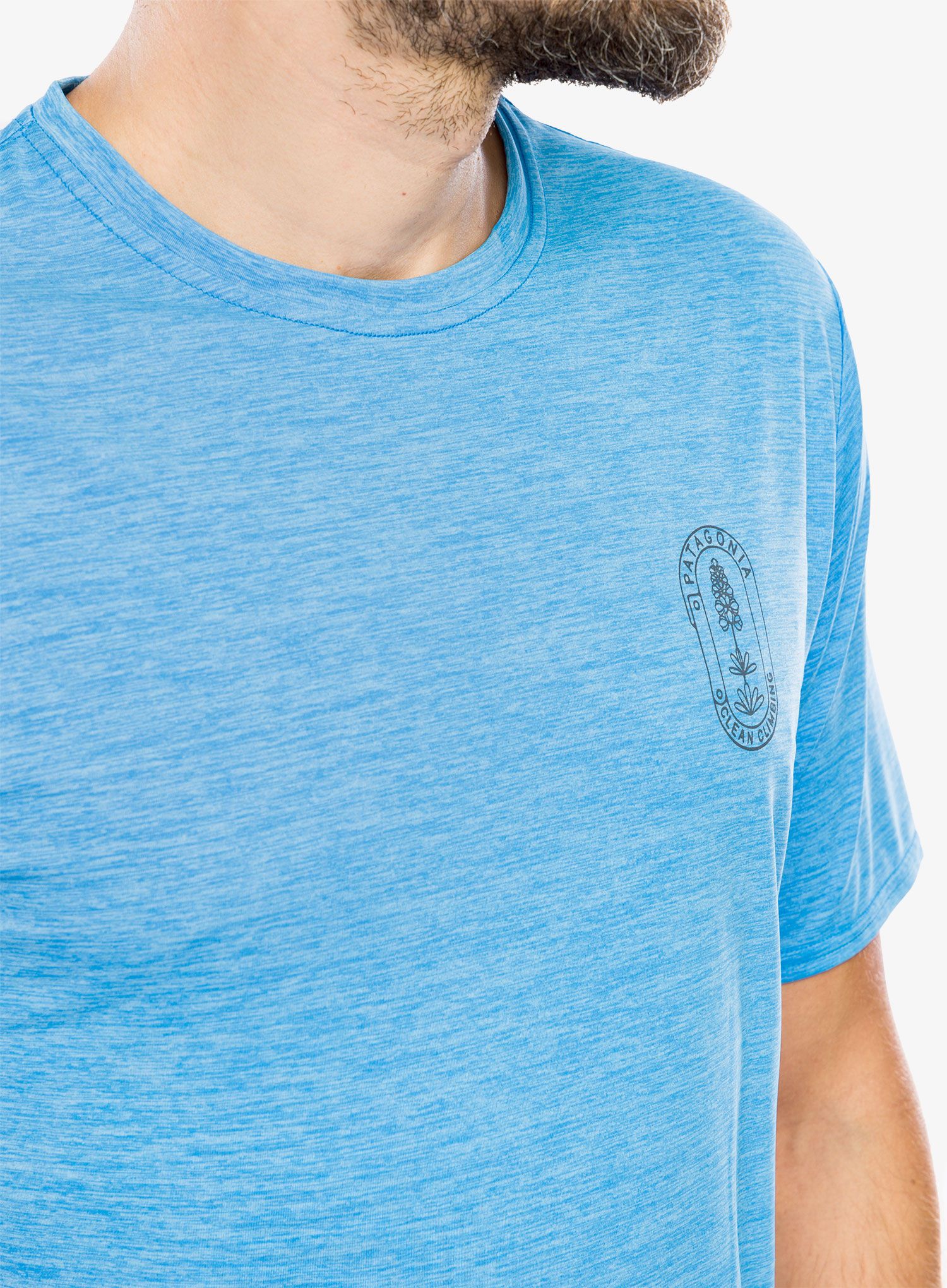 Rychleschnoucí triko Patagonia Cap Cool Daily Graphic Shirt Lands - bloom/blue