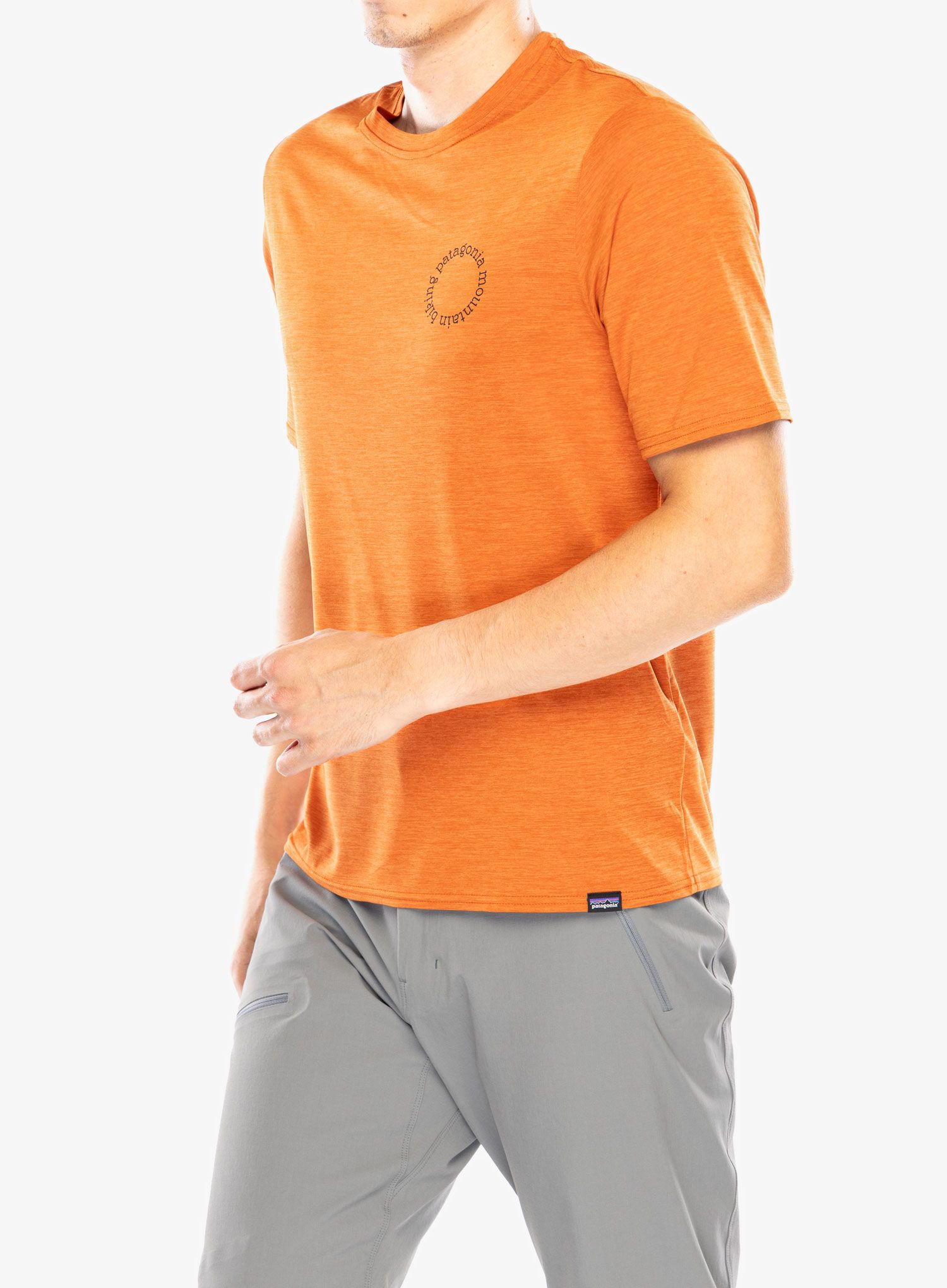 Tričko s potiskem Patagonia Cap Cool Daily Graphic Shirt Lands - spoke stencil redtail rust
