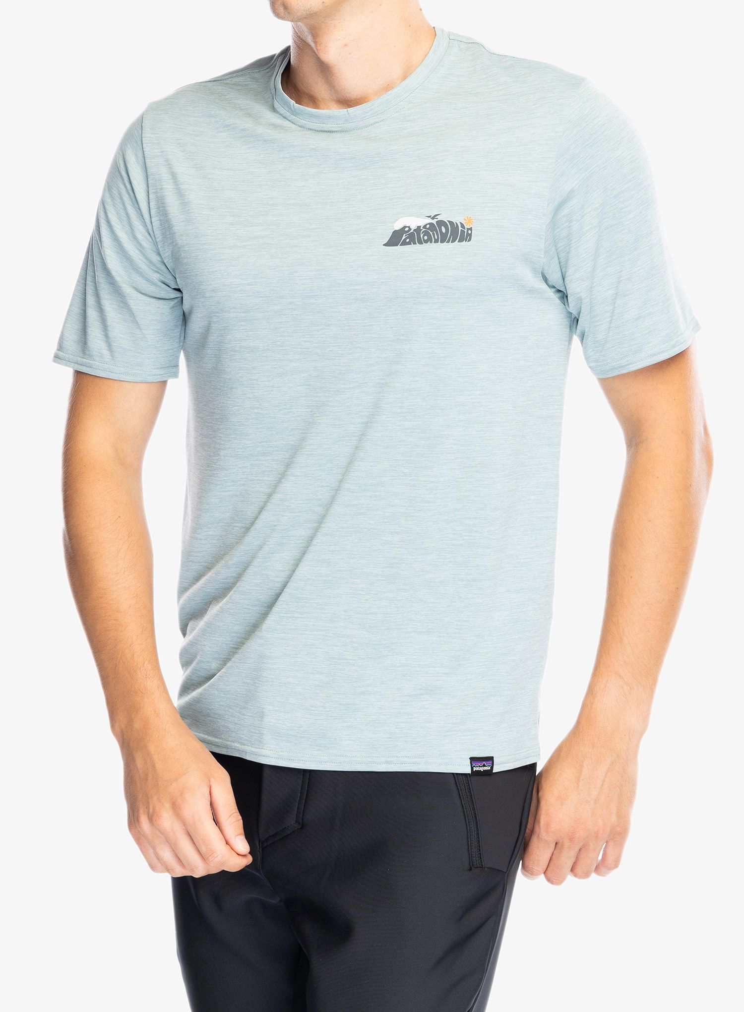 Rychleschnoucí triko Patagonia Cap Cool Daily Graphic Shirt Waters - seadaze/thermal blue x-dye