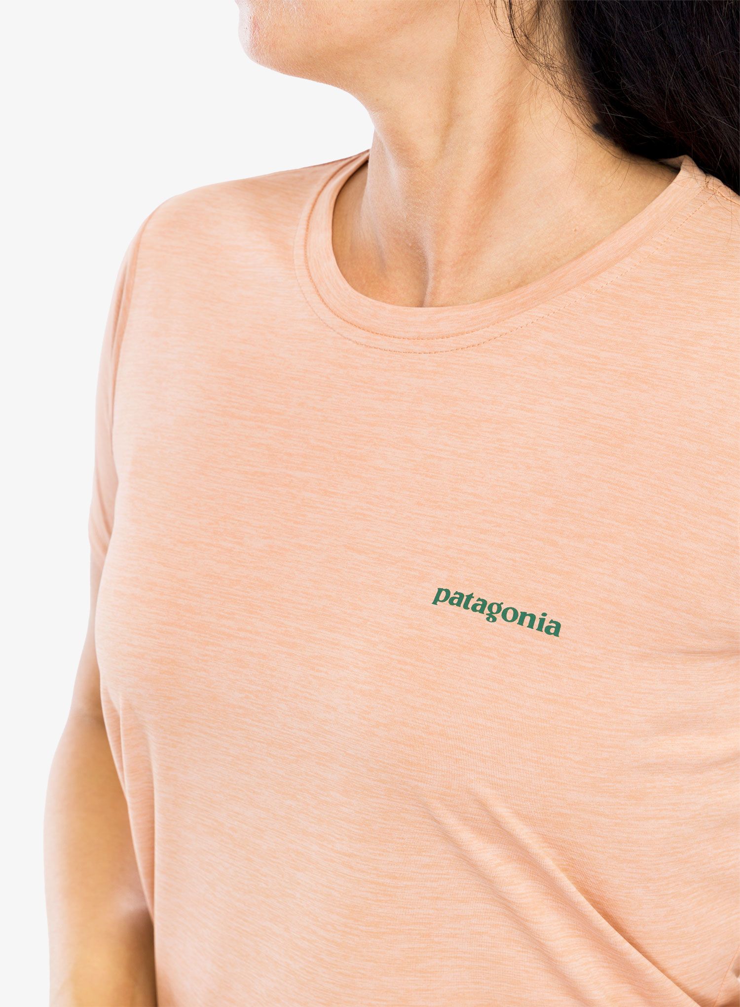 Dámské tričko Patagonia Cap Cool Daily Graphic Shirt Waters - boardshort logo terra pink