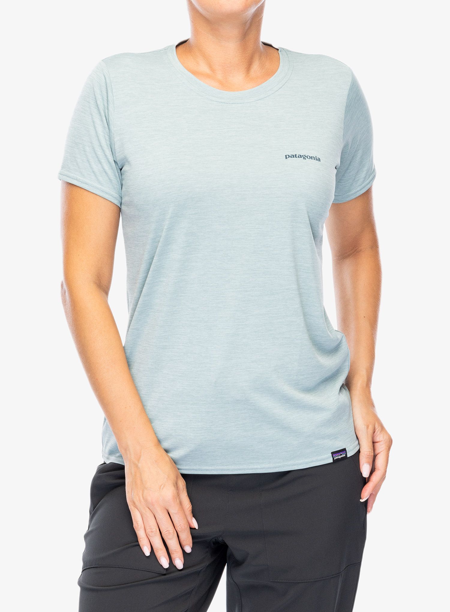 Dámské tričko Patagonia Cap Cool Daily Graphic Shirt Waters - boardshort logo thermal blue