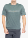 Rychleschnoucí triko Patagonia Cap Cool Daily Graphic Shirt - 73 text logo nouveau green