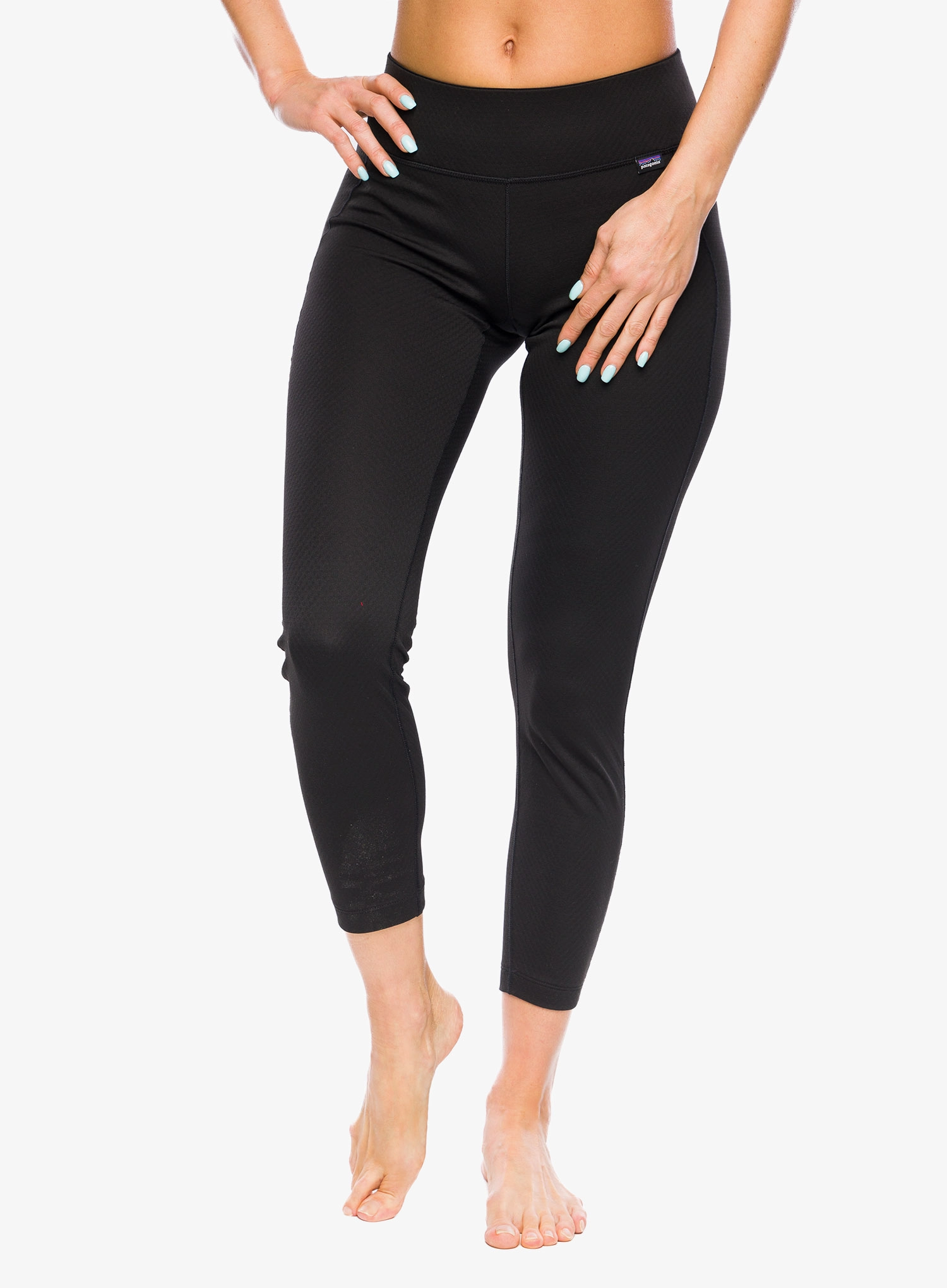 Dámské funkční legíny Patagonia Capilene MW Bottoms - black