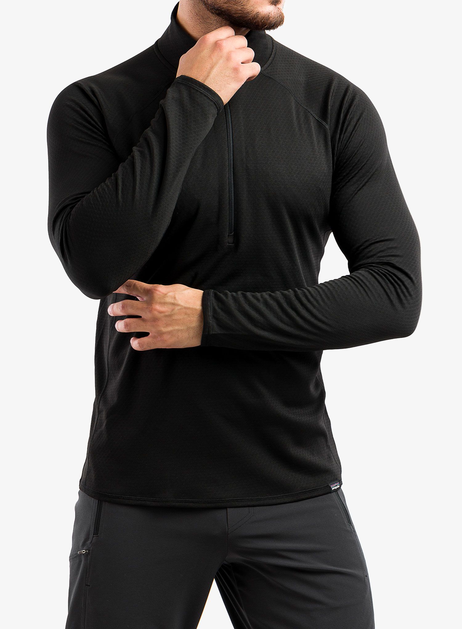 Funkční mikina Patagonia Capilene MW Zip-Neck - black