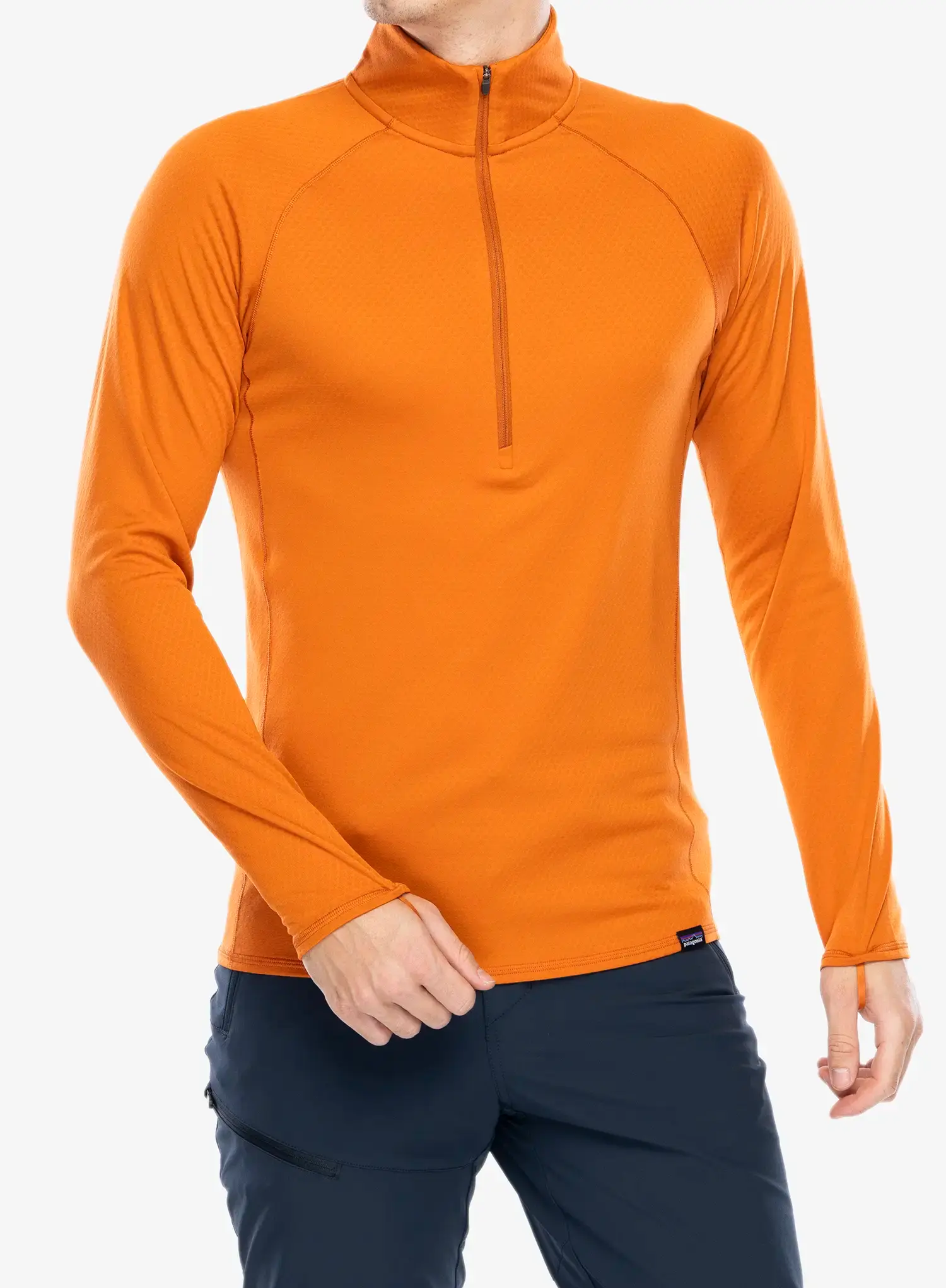 Funkční mikina Patagonia Capilene MW Zip-Neck - redtail rust