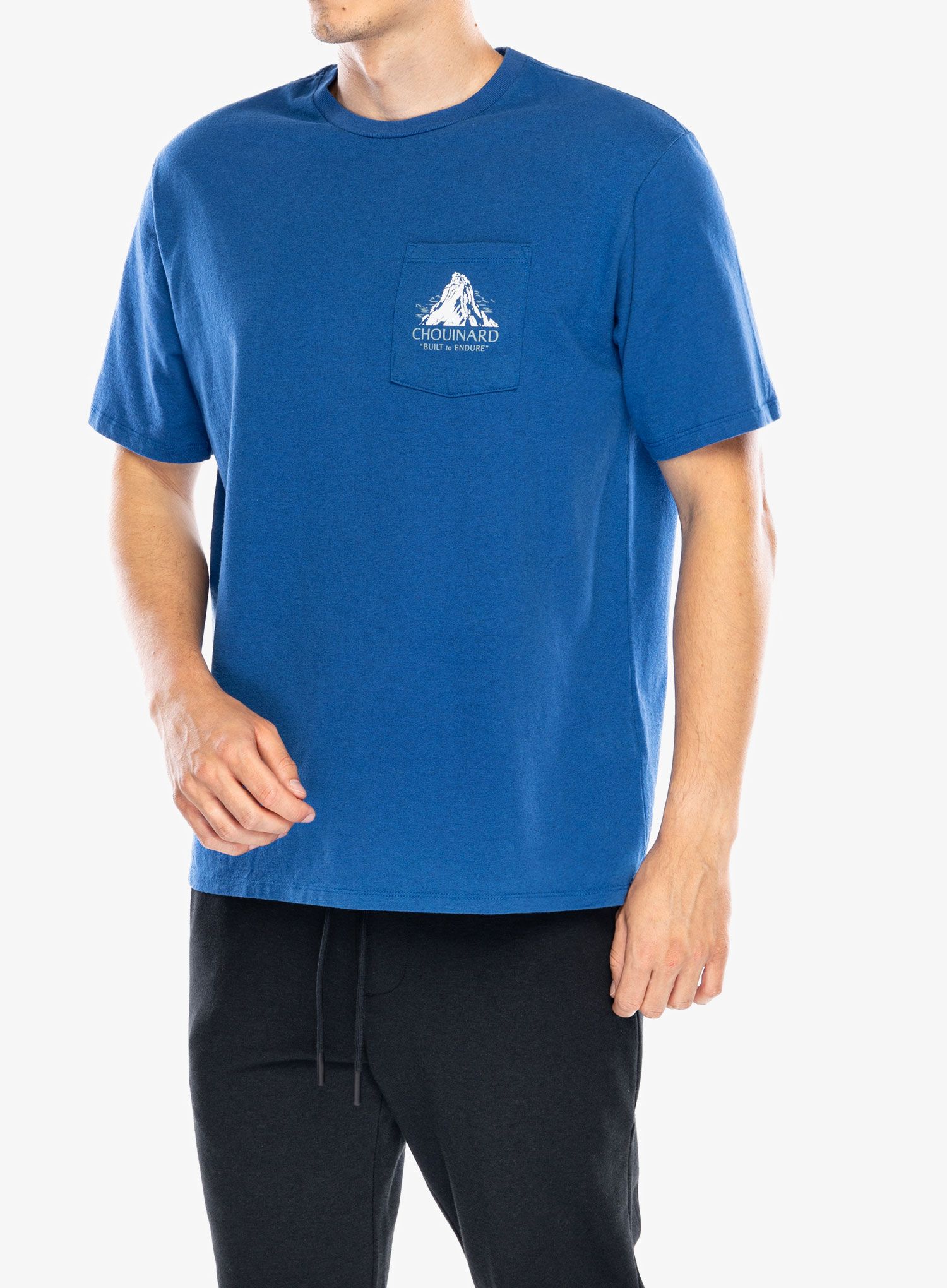 Bavlněné tričko Patagonia Chouinard Crest Pocket Responsibili-Tee - endles blue
