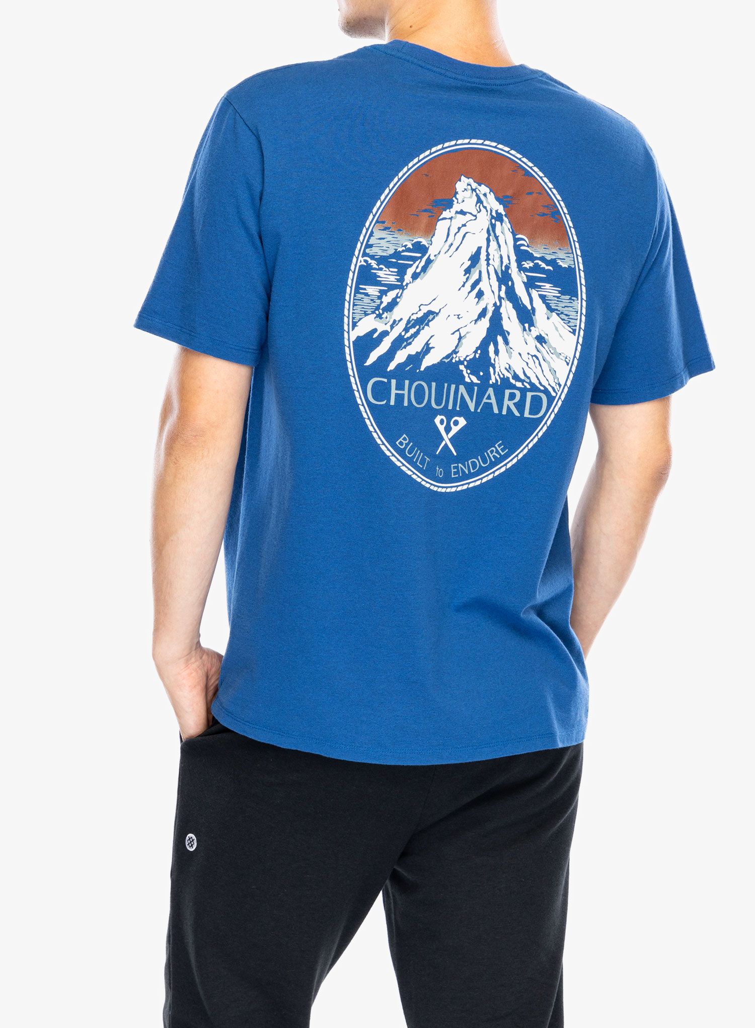 Bavlněné tričko Patagonia Chouinard Crest Pocket Responsibili-Tee - endles blue