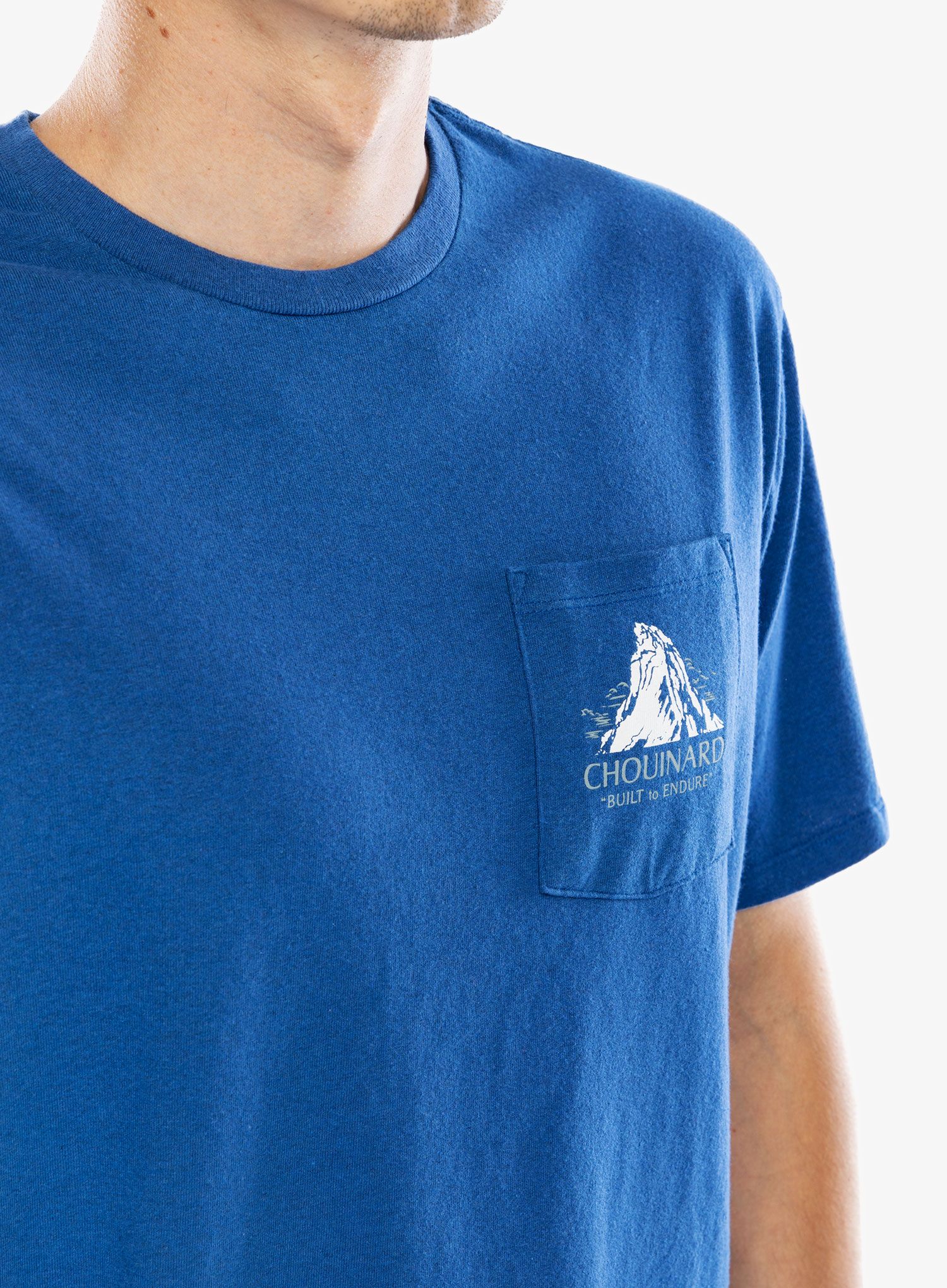 Bavlněné tričko Patagonia Chouinard Crest Pocket Responsibili-Tee - endles blue
