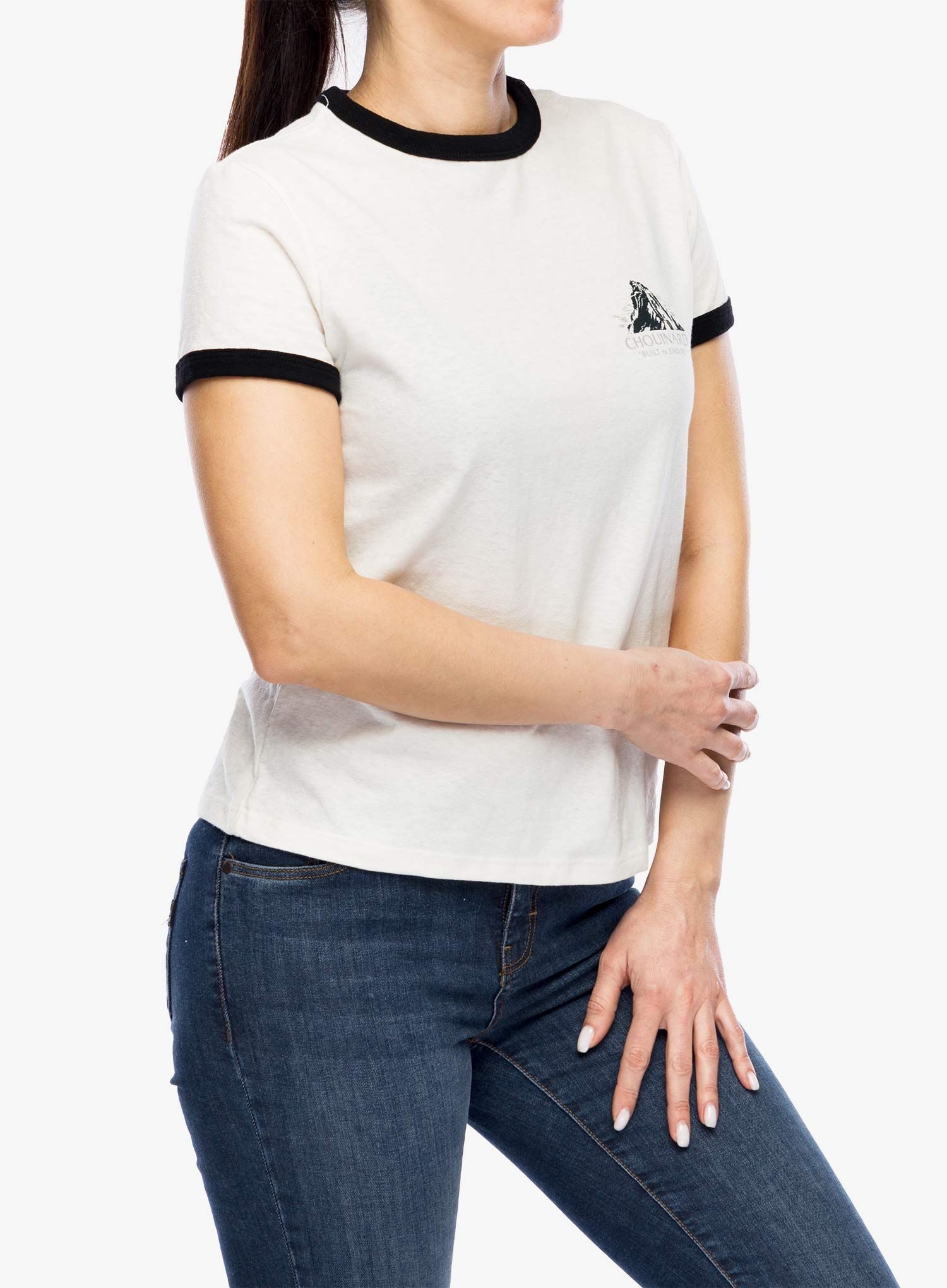 Patagonia Women's Chouinard Crest Ringer Responsibili-Tee - Birch White