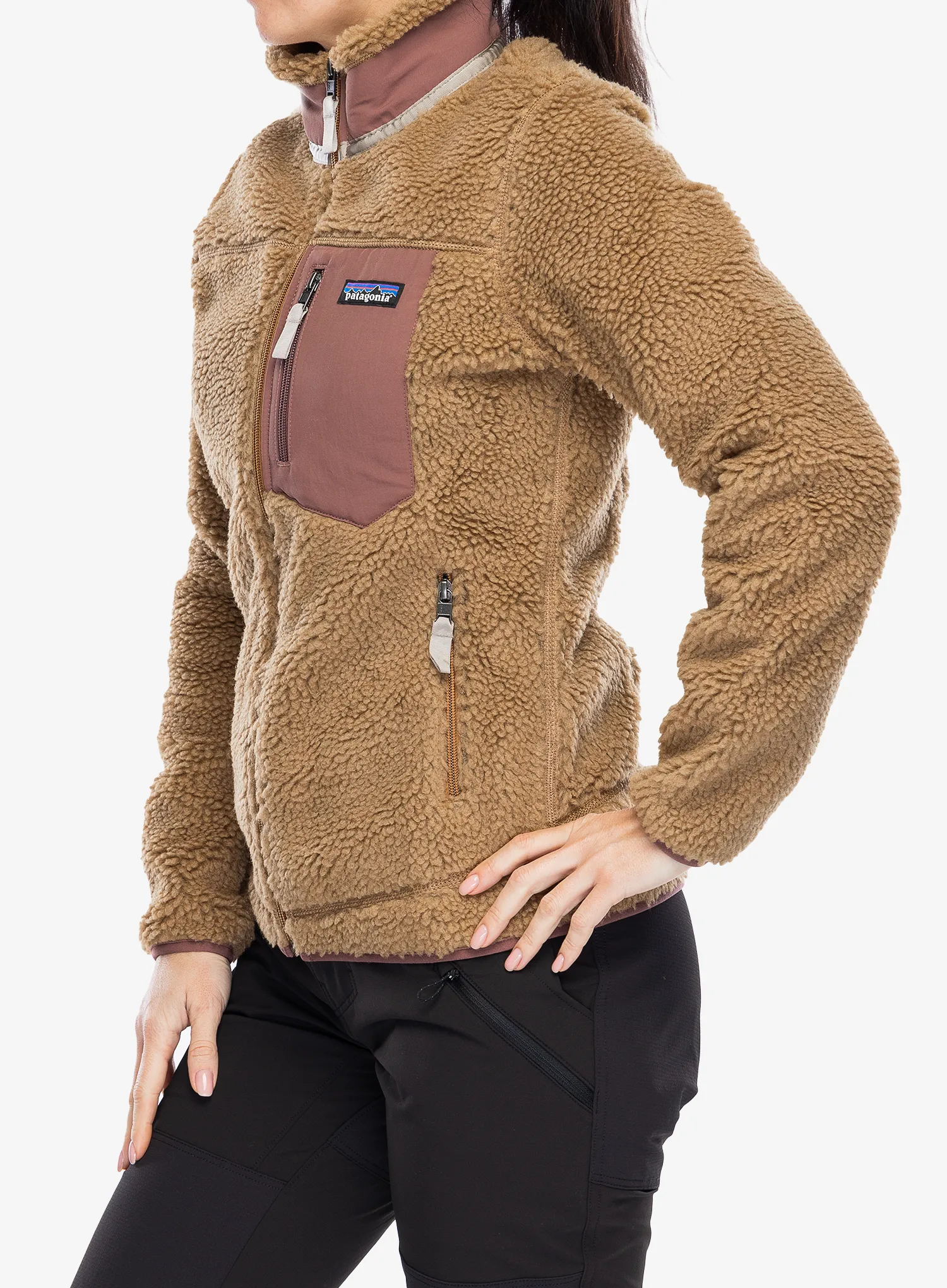 Fleecová mikina dámská Patagonia Classic Retro-X Jacket - nest brown/dulse mauve